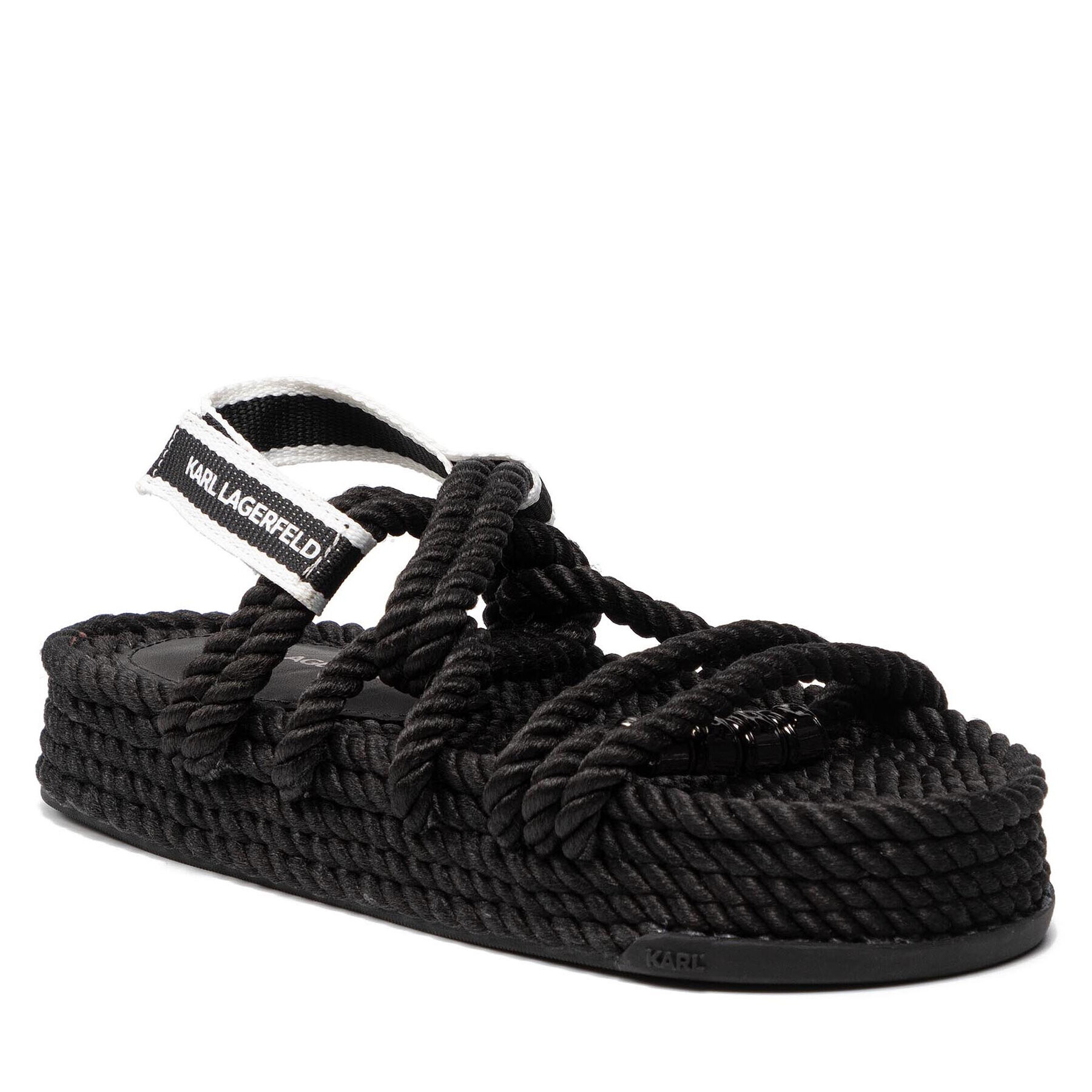 KARL LAGERFELD Espadrile KL80620 Negru - Pled.ro