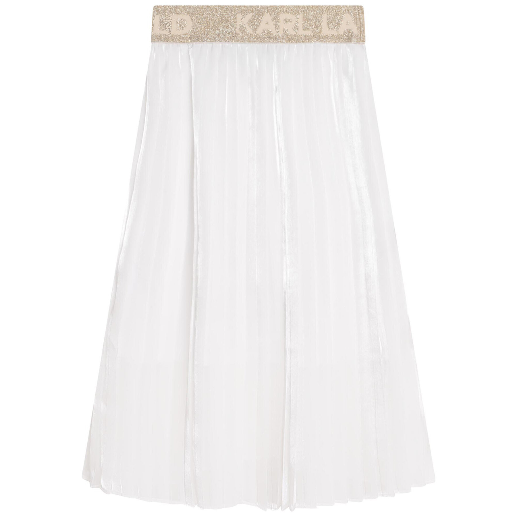 Karl Lagerfeld Kids Fustă Z13091 S Écru Regular Fit - Pled.ro