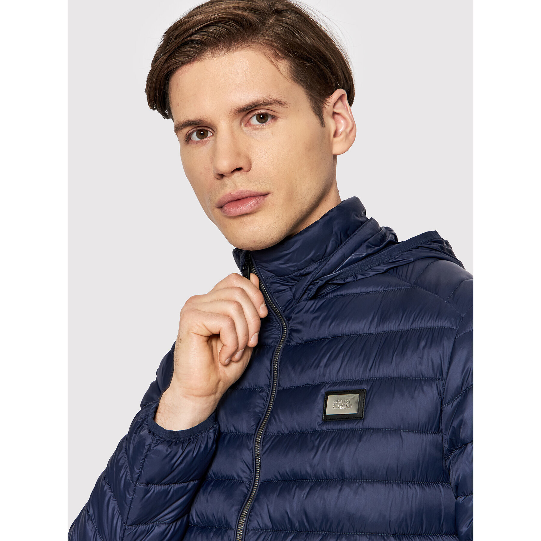 KARL LAGERFELD Geacă din puf 505024 Bleumarin Regular Fit - Pled.ro