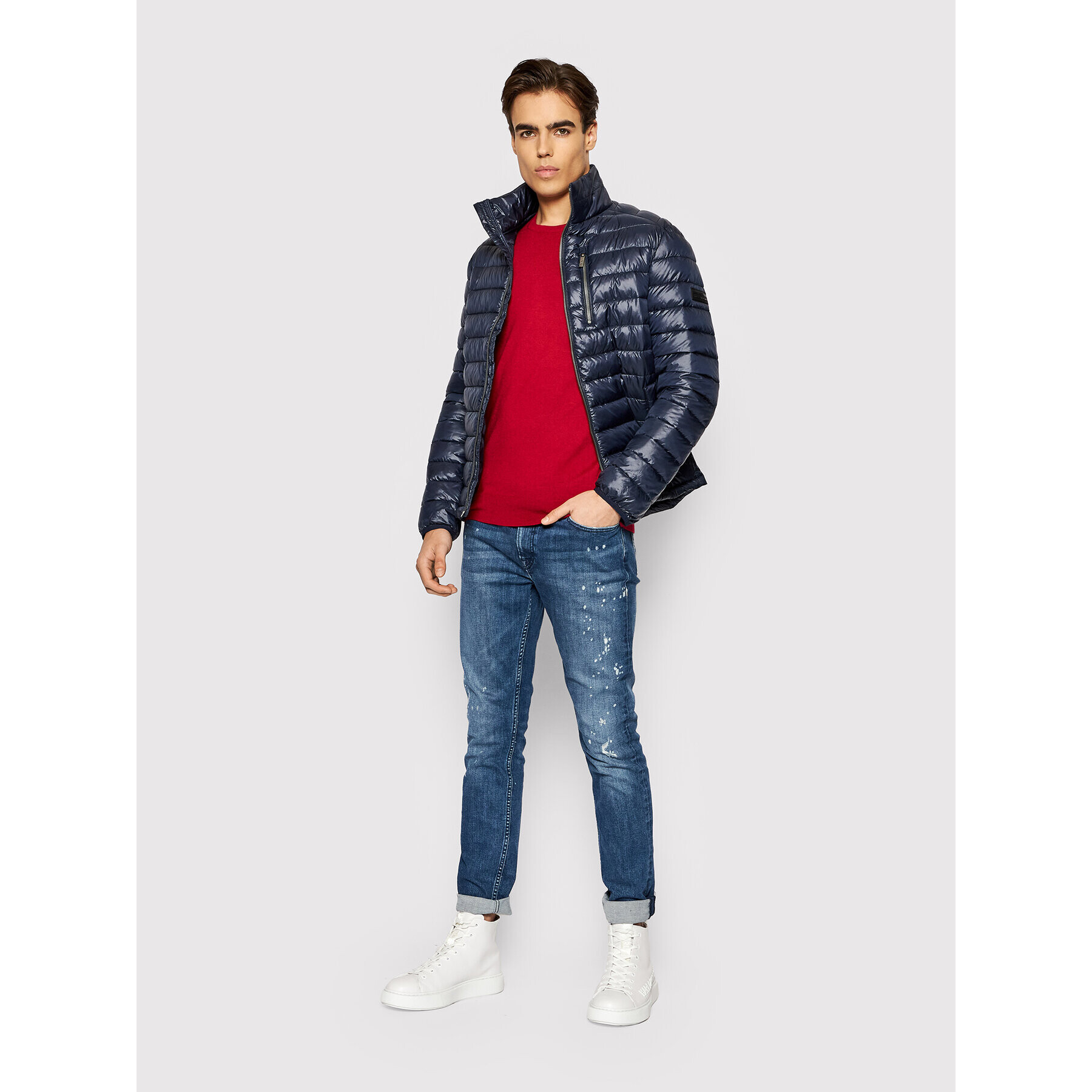 KARL LAGERFELD Geacă din puf 505090 512592 Bleumarin Dynamic Fit - Pled.ro