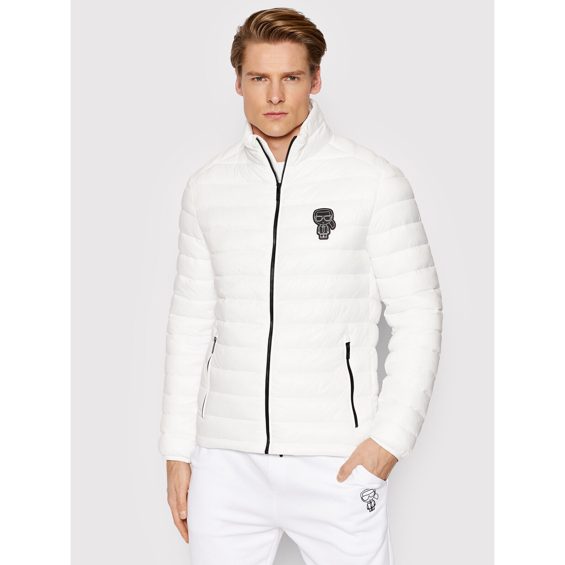 KARL LAGERFELD Geacă din puf Blouson 505400 521590 Alb Regular Fit - Pled.ro