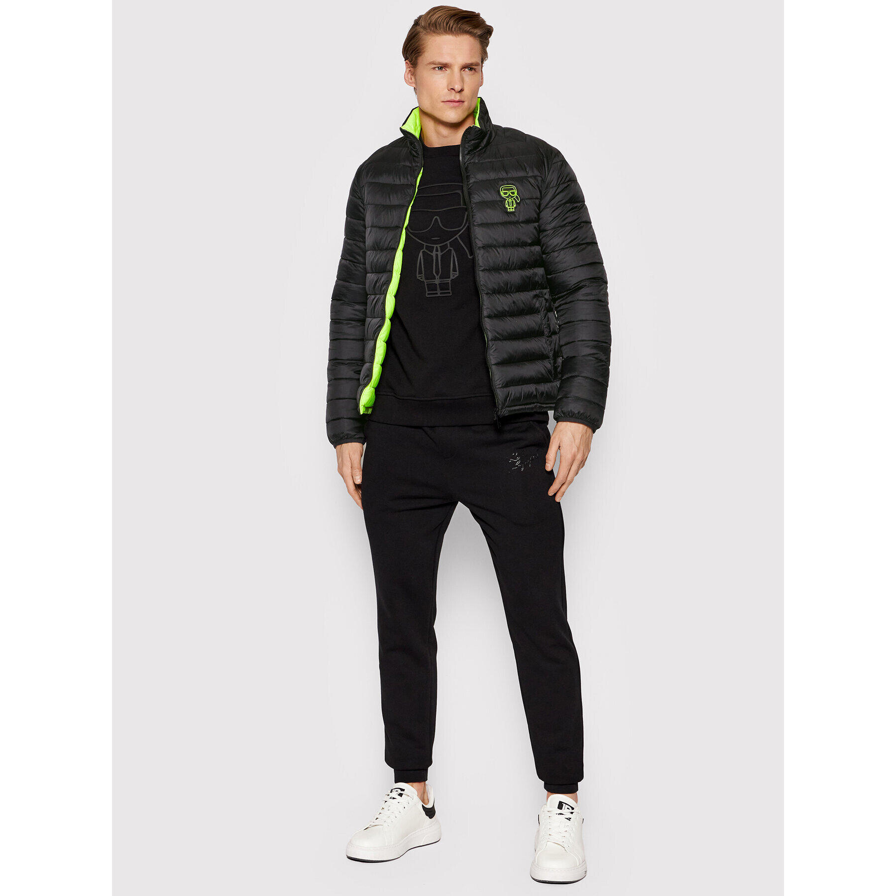 KARL LAGERFELD Geacă din puf Blouson 505404 521591 Negru Regular Fit - Pled.ro