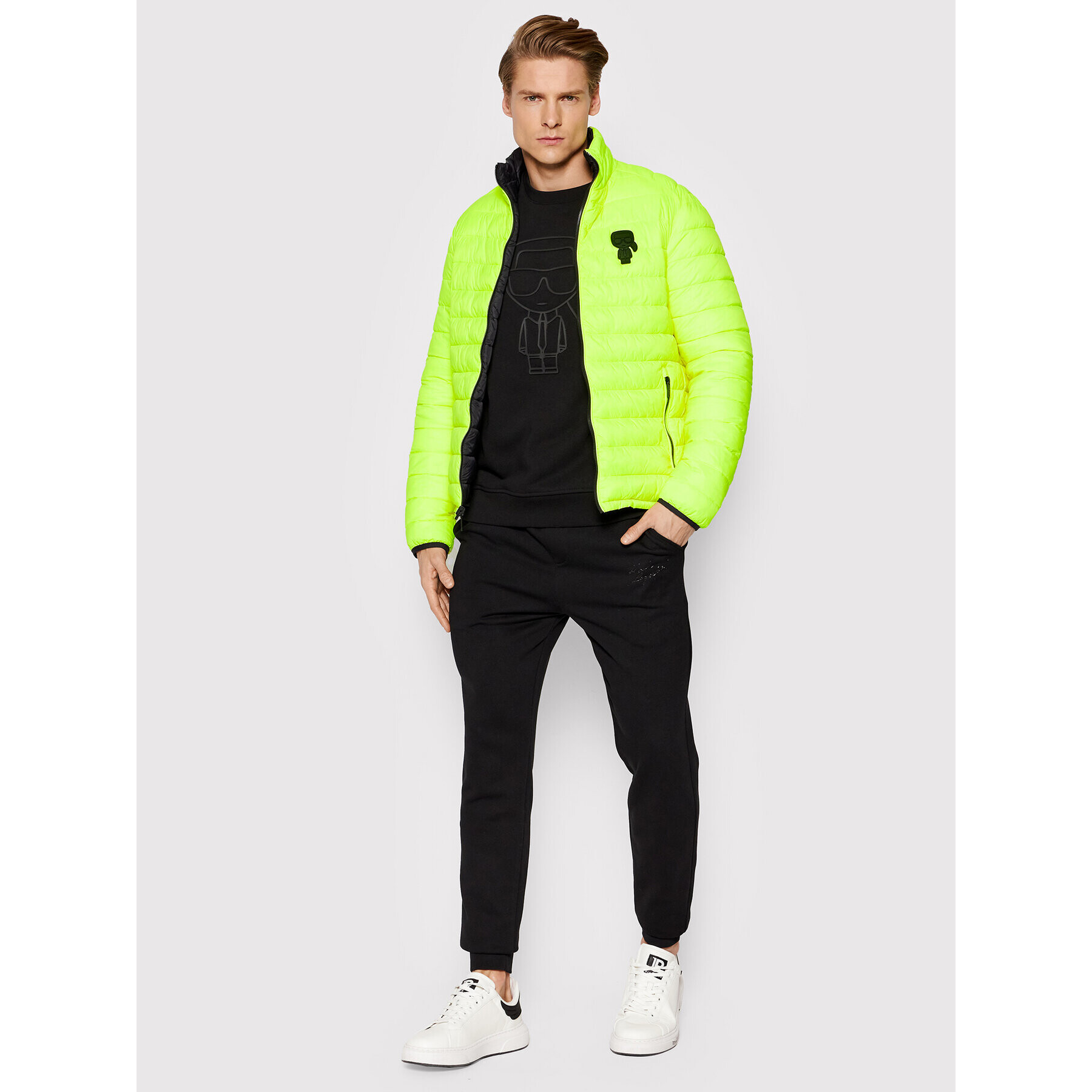 KARL LAGERFELD Geacă din puf Blouson 505404 521591 Negru Regular Fit - Pled.ro