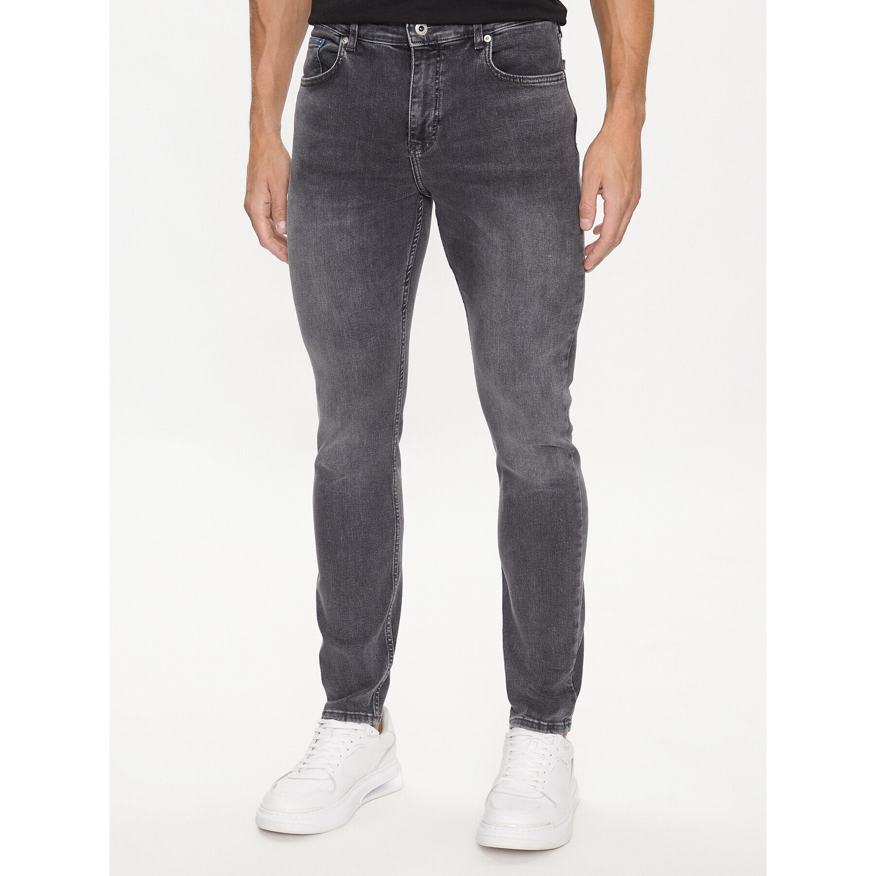 Karl Lagerfeld Jeans Blugi 231D1110 Gri Skinny Fit - Pled.ro