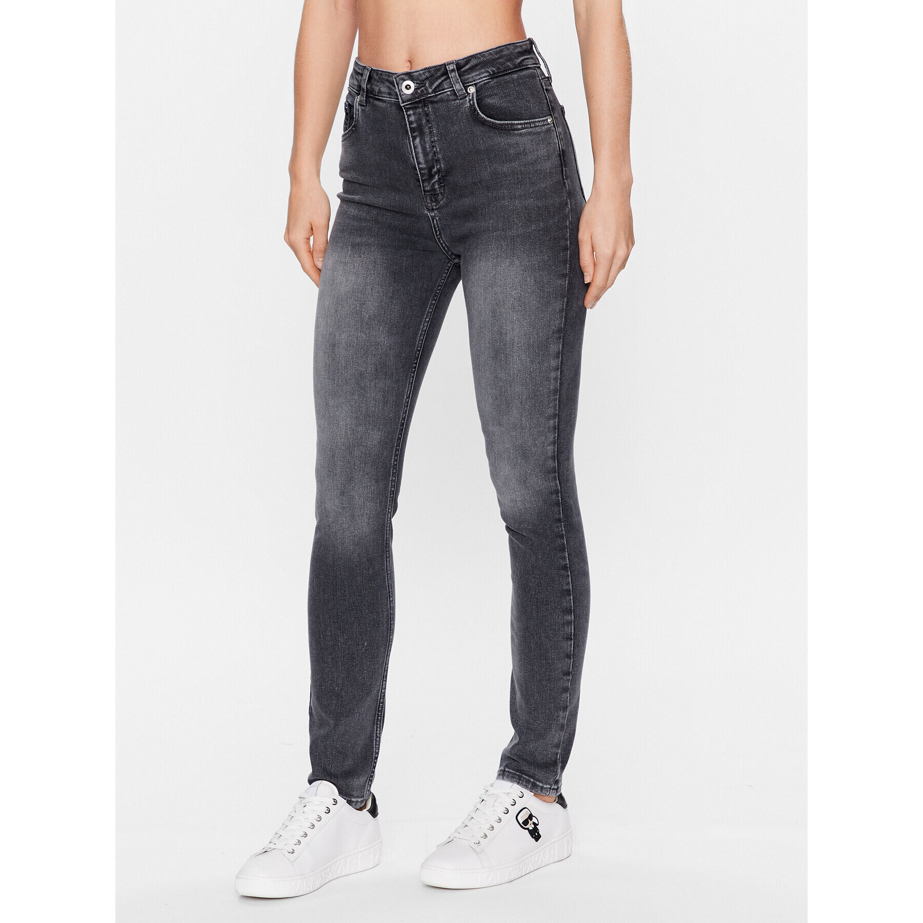 Karl Lagerfeld Jeans Blugi 231J1110 Gri Skinny Fit - Pled.ro