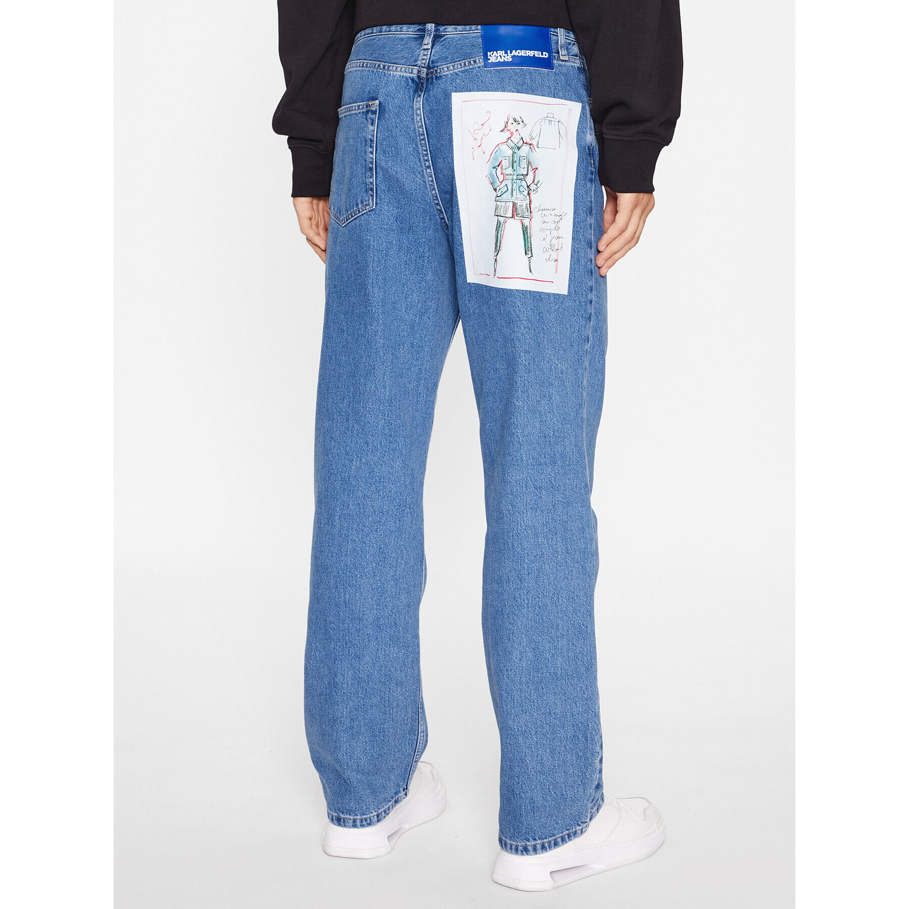 Karl Lagerfeld Jeans Blugi 235D1112 Albastru Relaxed Fit - Pled.ro