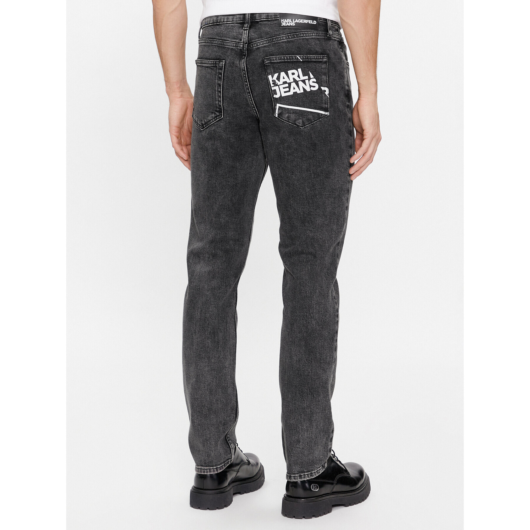 Karl Lagerfeld Jeans Blugi 240D1115 Gri Slim Fit - Pled.ro