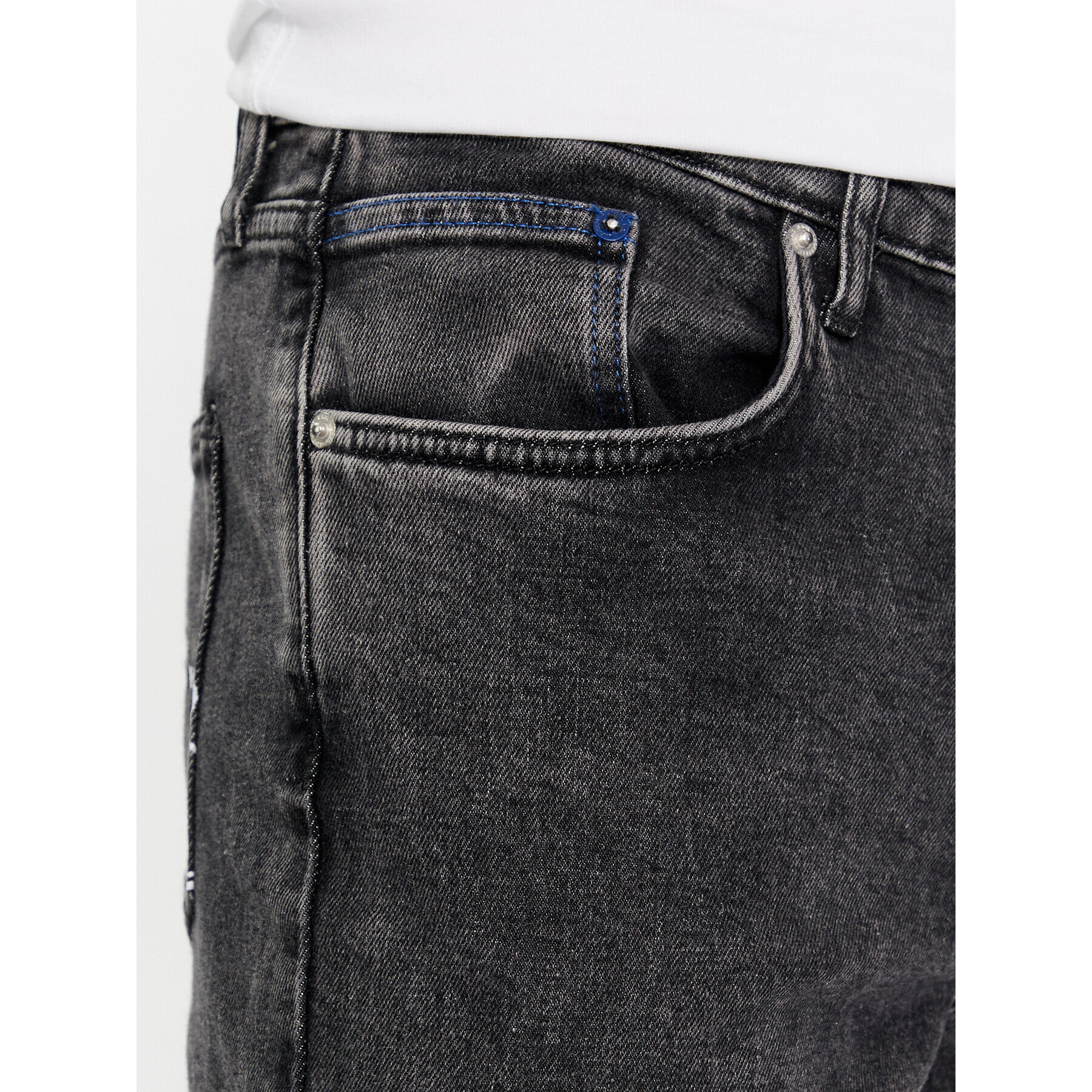 Karl Lagerfeld Jeans Blugi 240D1115 Gri Slim Fit - Pled.ro