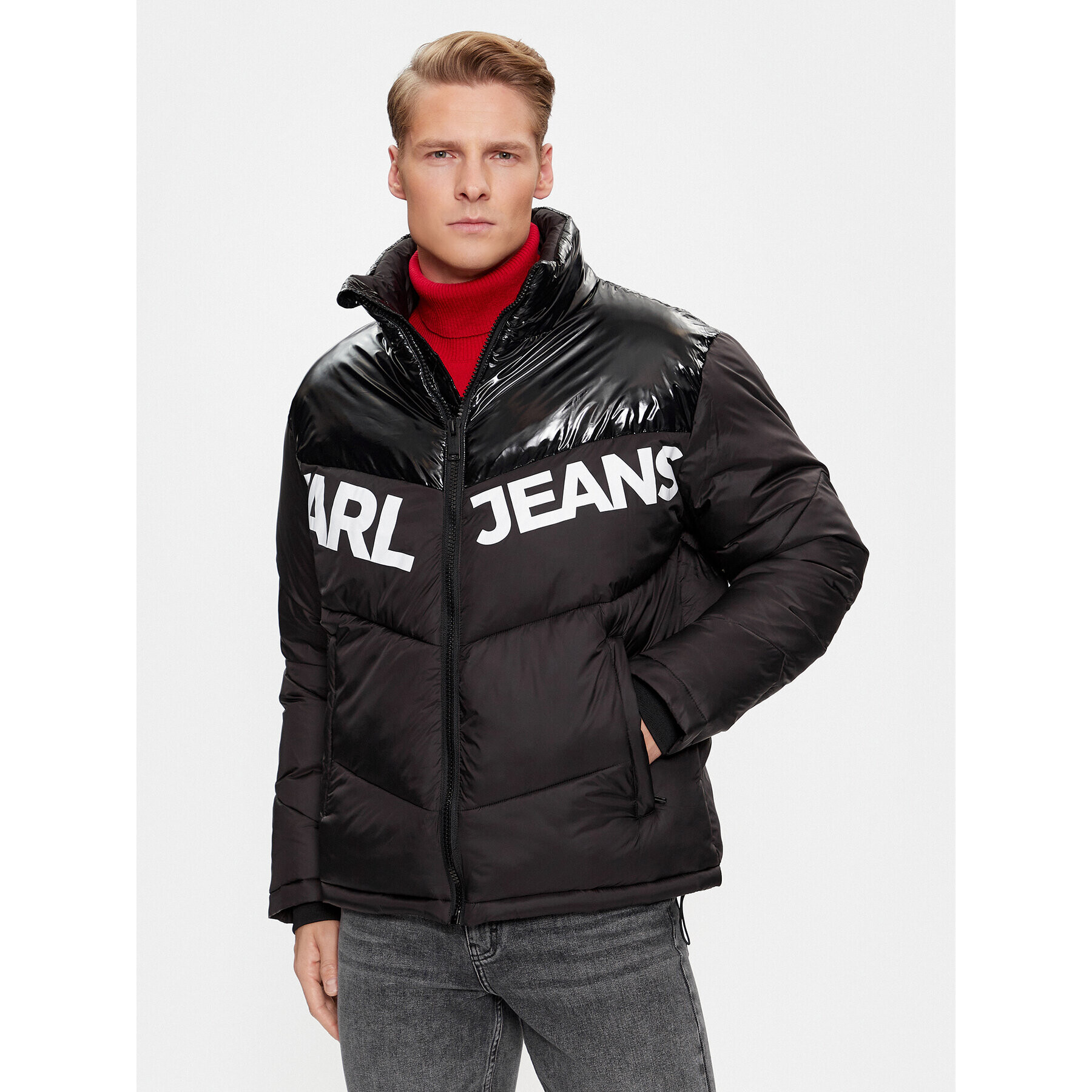 Karl Lagerfeld Jeans KARL LAGERFELD Geacă din puf Klj Logo Puffer Jacket 236D1551 Negru Regular Fit - Pled.ro