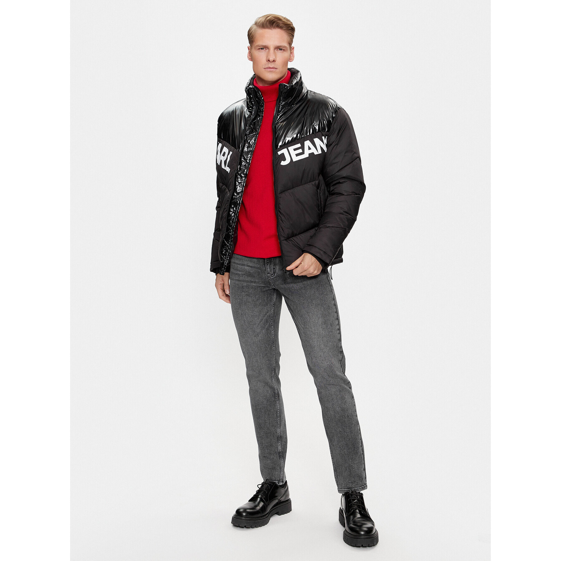 Karl Lagerfeld Jeans KARL LAGERFELD Geacă din puf Klj Logo Puffer Jacket 236D1551 Negru Regular Fit - Pled.ro