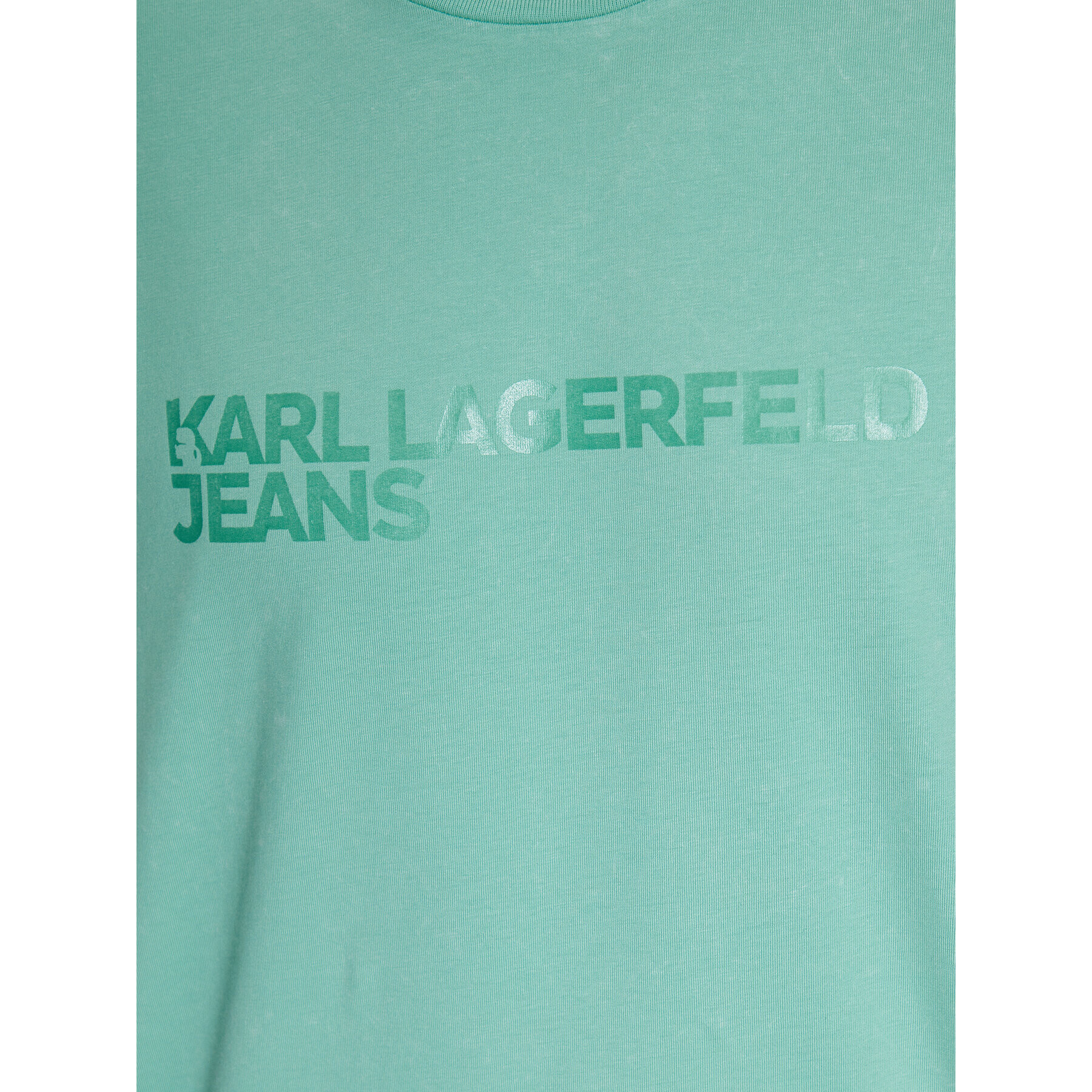 Karl Lagerfeld Jeans Tricou 231D1750 Verde Regular Fit - Pled.ro