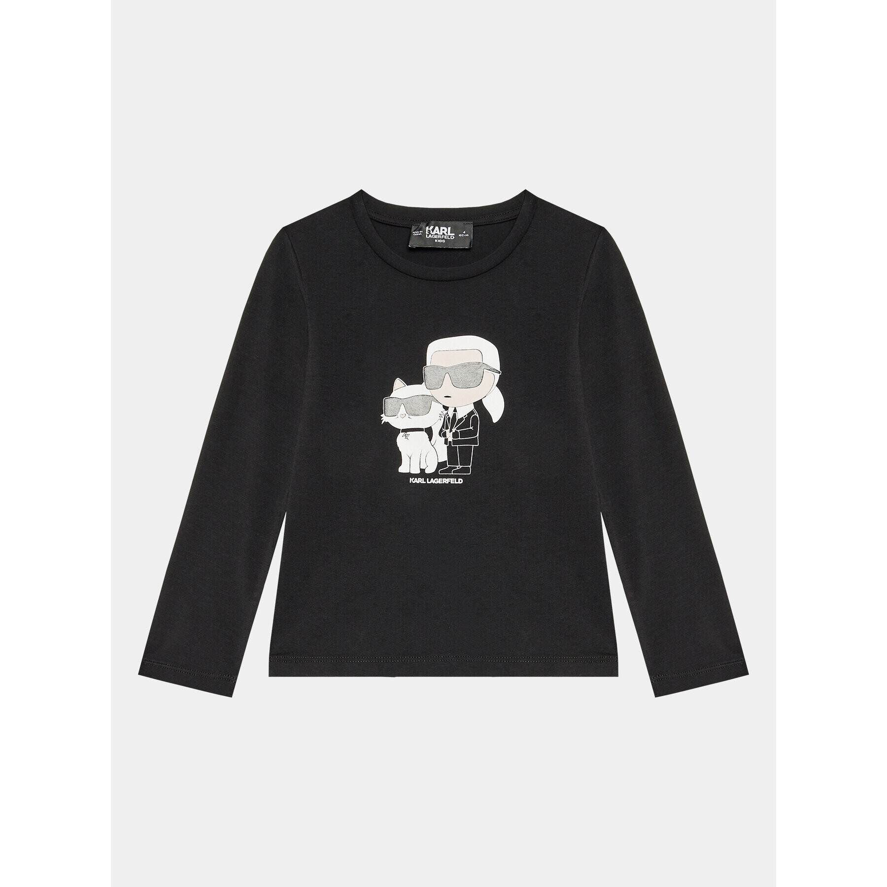 Karl Lagerfeld Kids Bluză Z15442 D Negru Regular Fit - Pled.ro