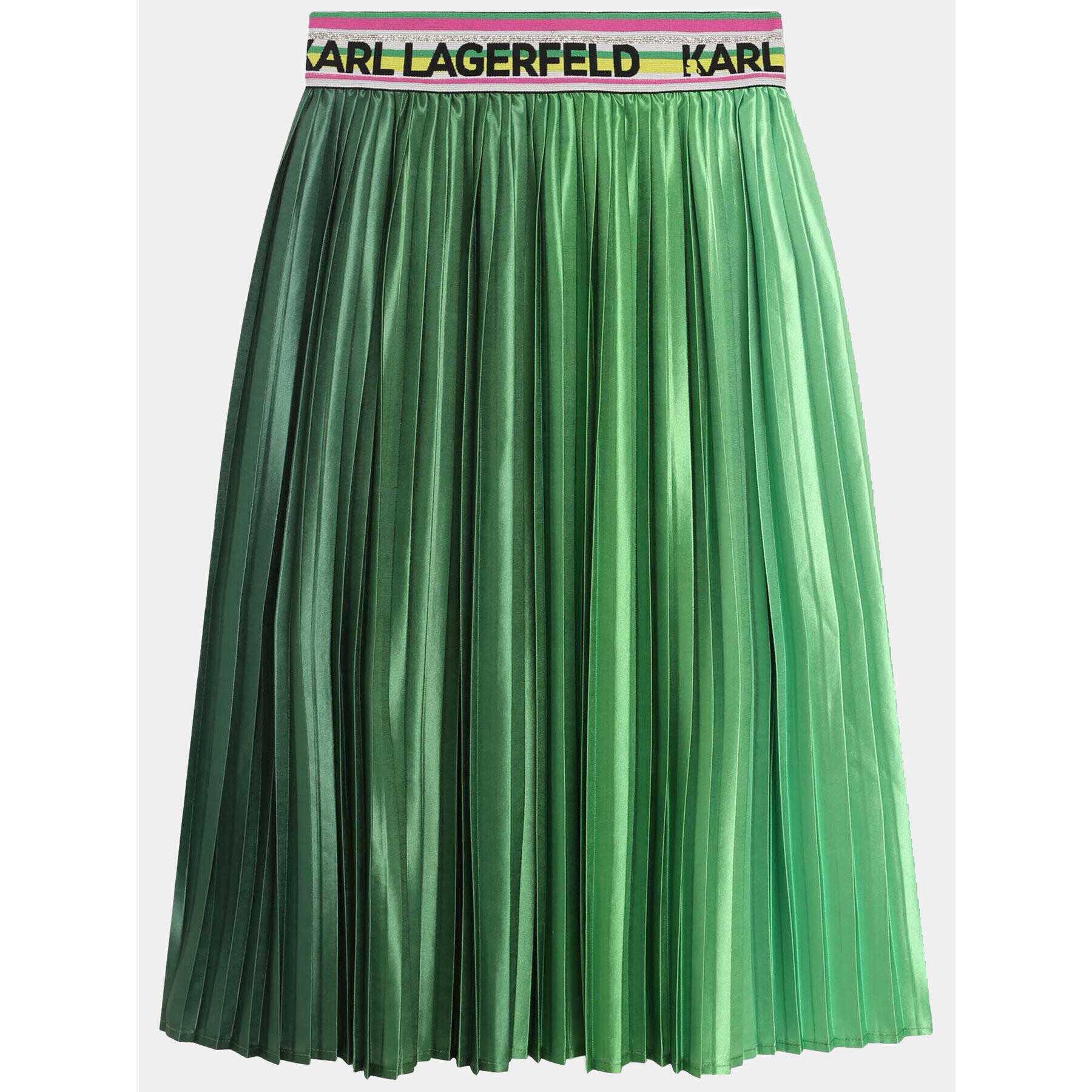 Karl Lagerfeld Kids Fustă plisată Z13094 S Verde Regular Fit - Pled.ro