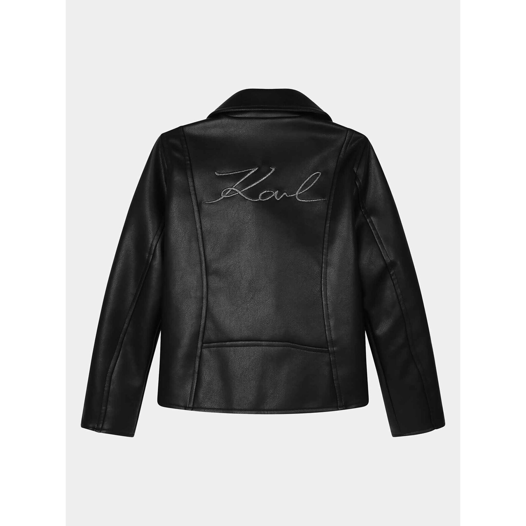 Karl Lagerfeld Kids Geacă din imitație de piele Z16161 S Negru Regular Fit - Pled.ro