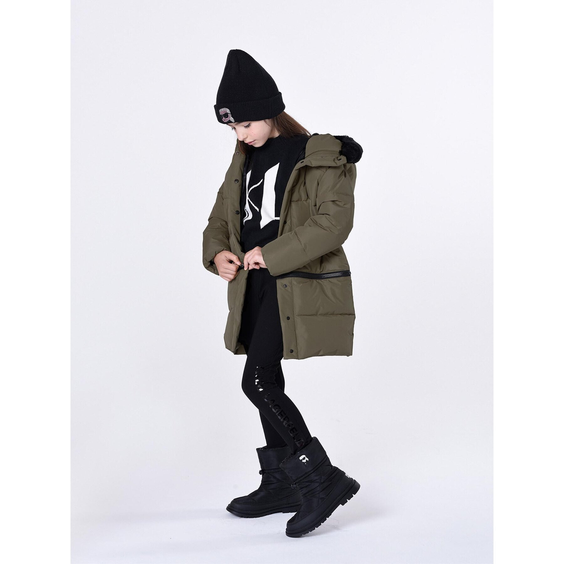 Karl Lagerfeld Kids Cizme de zăpadă Z19119 M Negru - Pled.ro