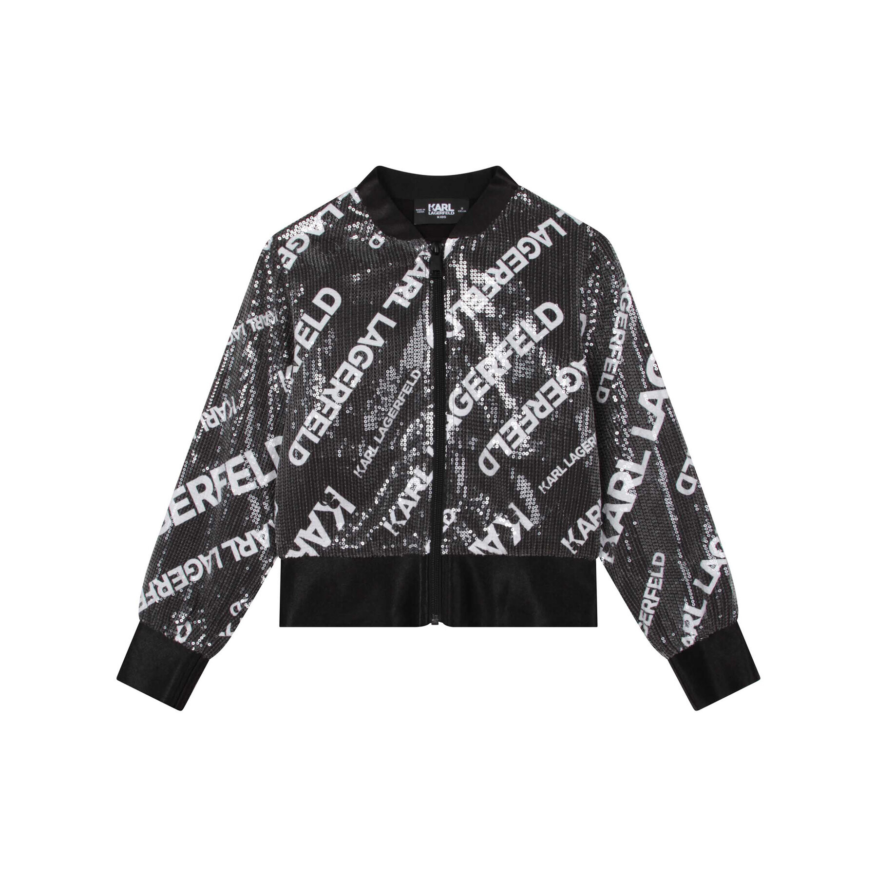 Karl Lagerfeld Kids Geacă bomber Z16148 D Negru Regular Fit - Pled.ro