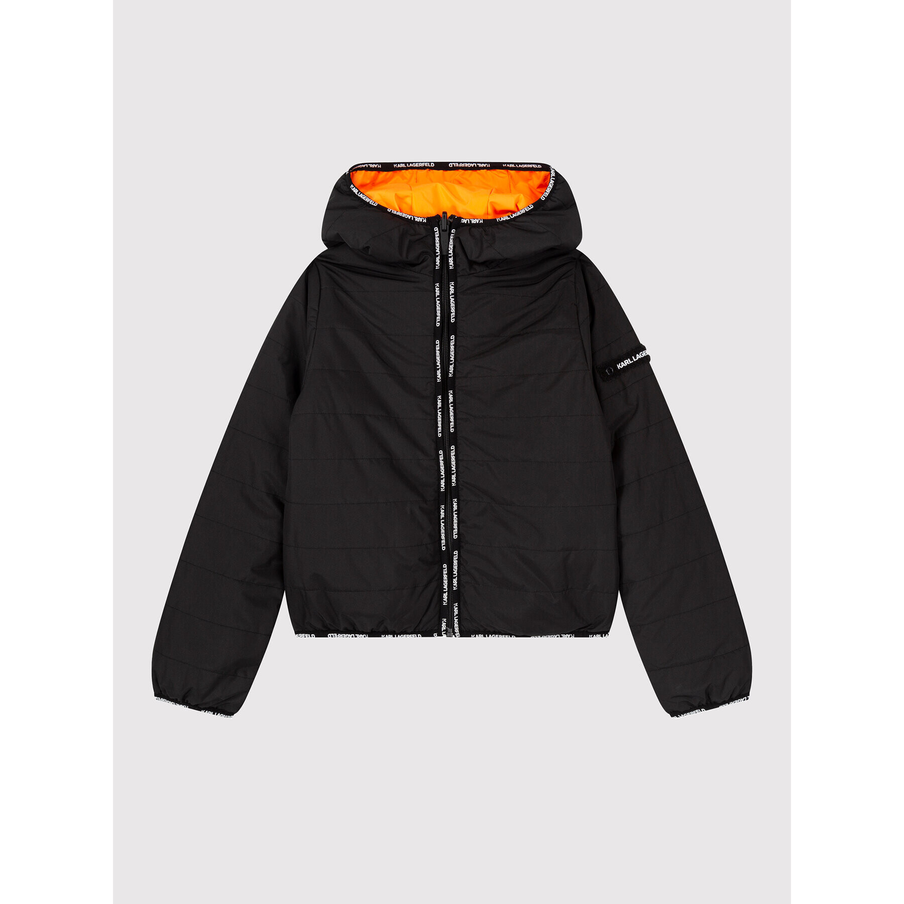 Karl Lagerfeld Kids Geacă din puf Z26093 S Portocaliu Regular Fit - Pled.ro