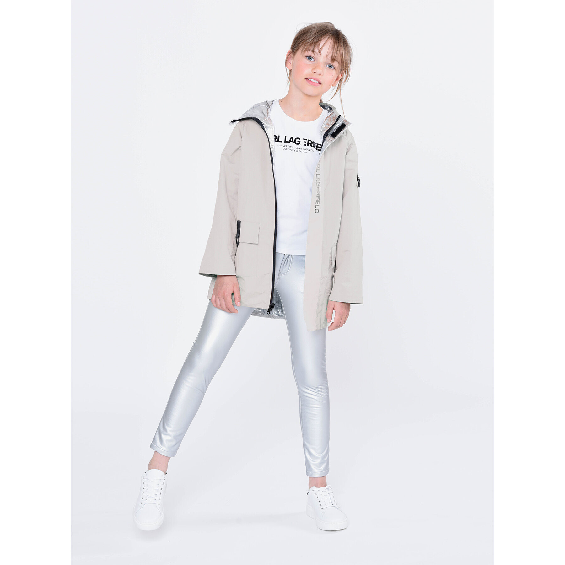 Karl Lagerfeld Kids Geacă Z16149 S Gri Regular Fit - Pled.ro