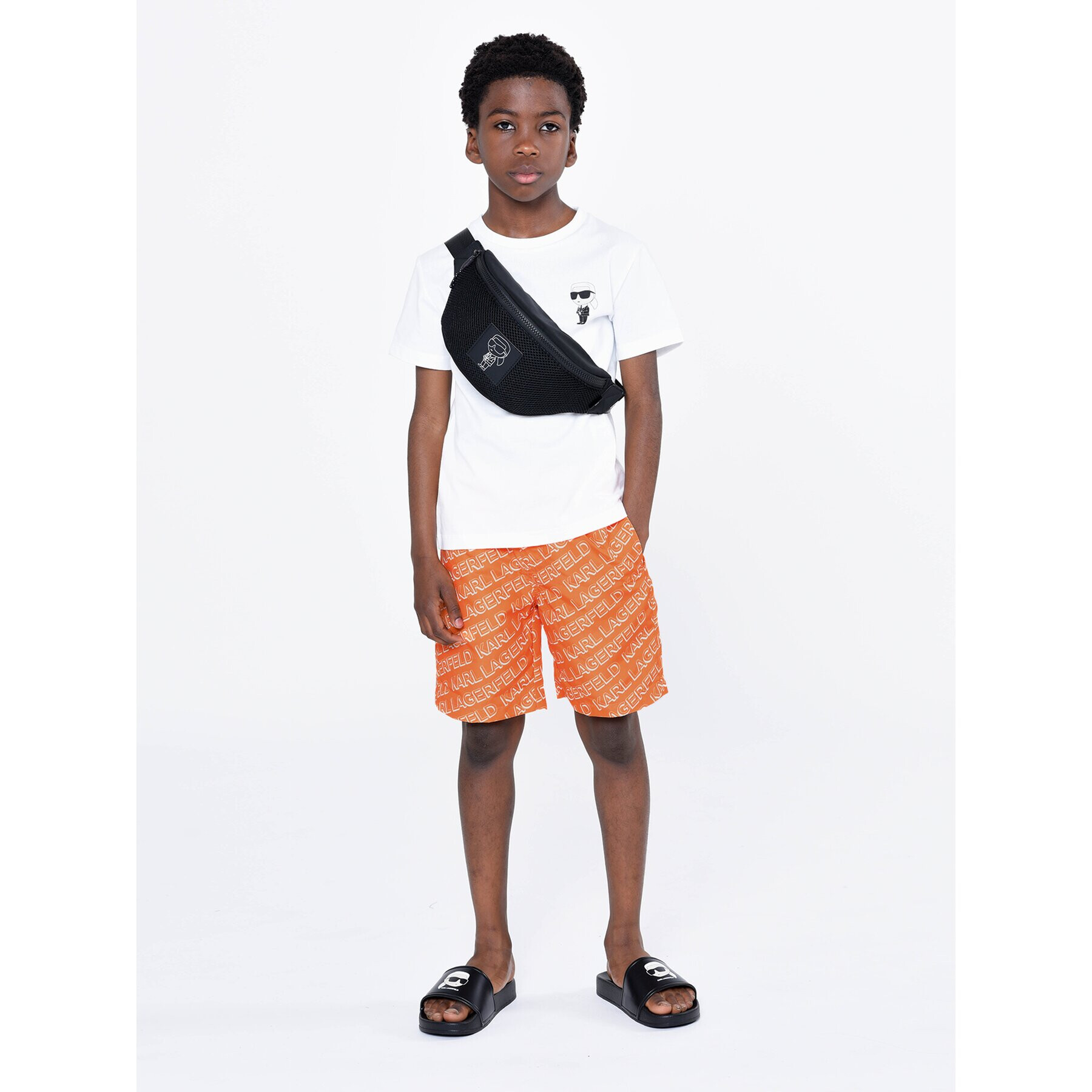 Karl Lagerfeld Kids Pantaloni scurți pentru înot Z20099 D Portocaliu Regular Fit - Pled.ro