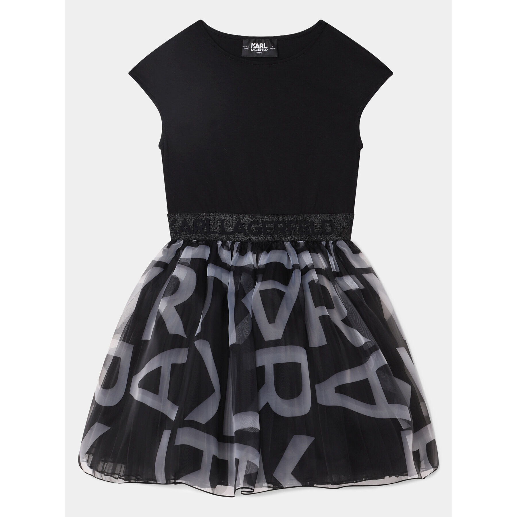 Karl Lagerfeld Kids Rochie de zi Z12261 D Negru Regular Fit - Pled.ro