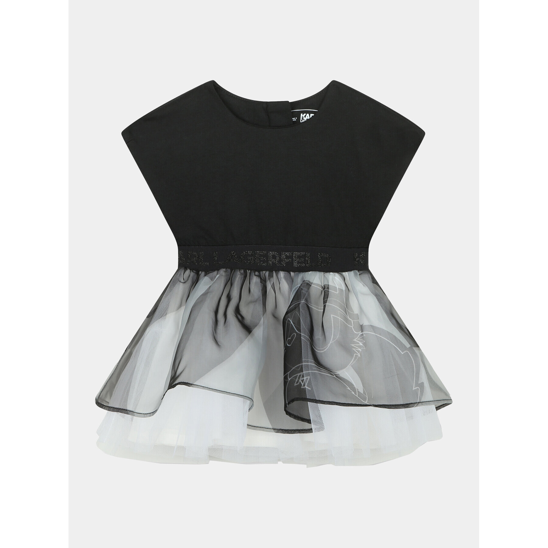 Karl Lagerfeld Kids Rochie de zi Z92036 S Negru Regular Fit - Pled.ro