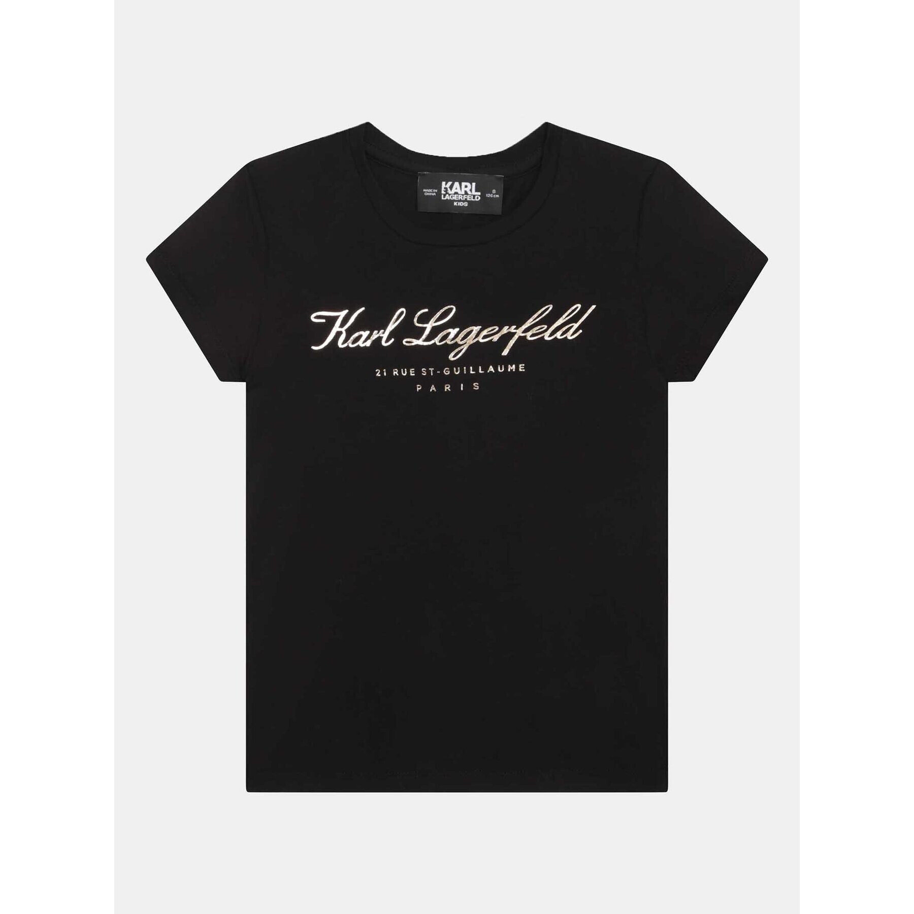 Karl Lagerfeld Kids Tricou Z15435 M Negru Regular Fit - Pled.ro