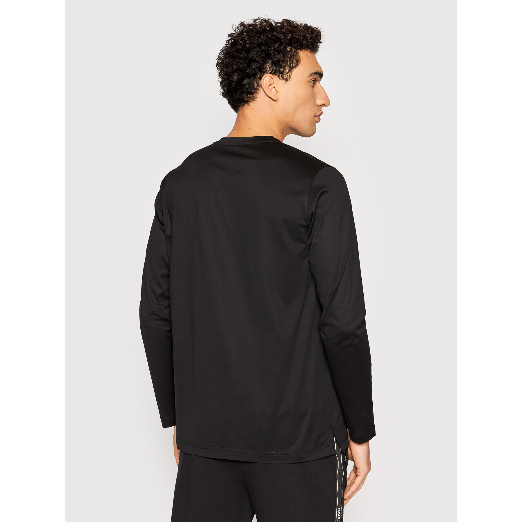 KARL LAGERFELD Longsleeve 755001 512200 Negru Slim Fit - Pled.ro