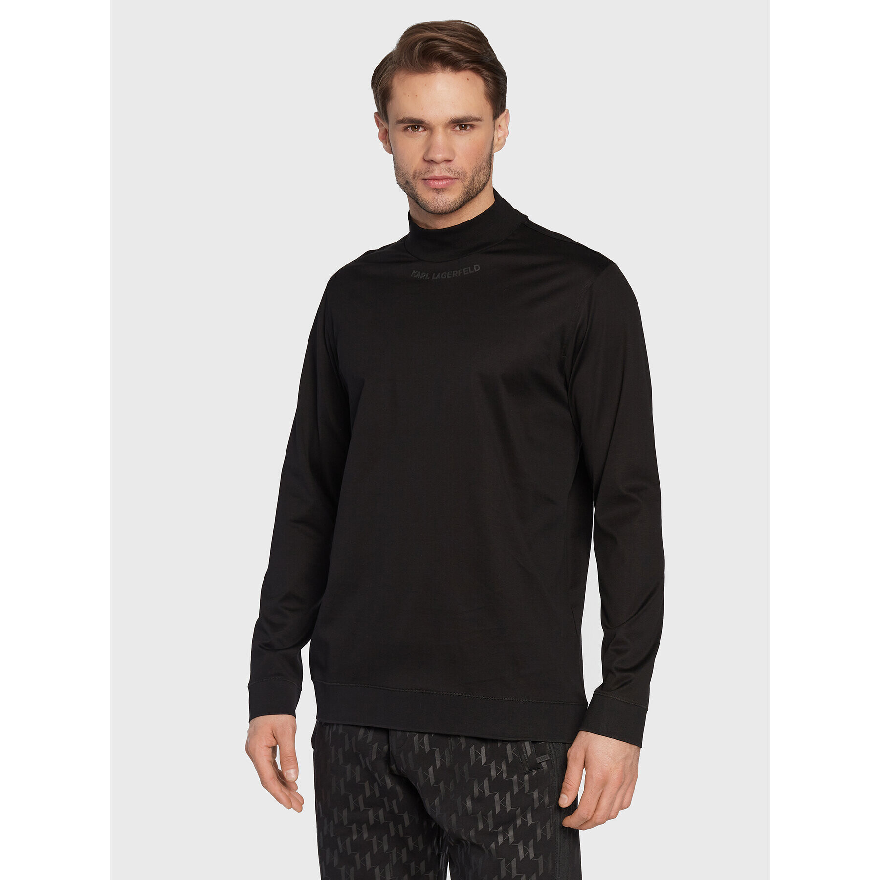 KARL LAGERFELD Longsleeve 755001 524200 Negru Regular Fit - Pled.ro