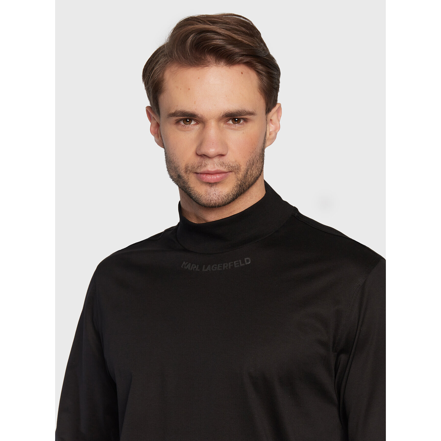 KARL LAGERFELD Longsleeve 755001 524200 Negru Regular Fit - Pled.ro