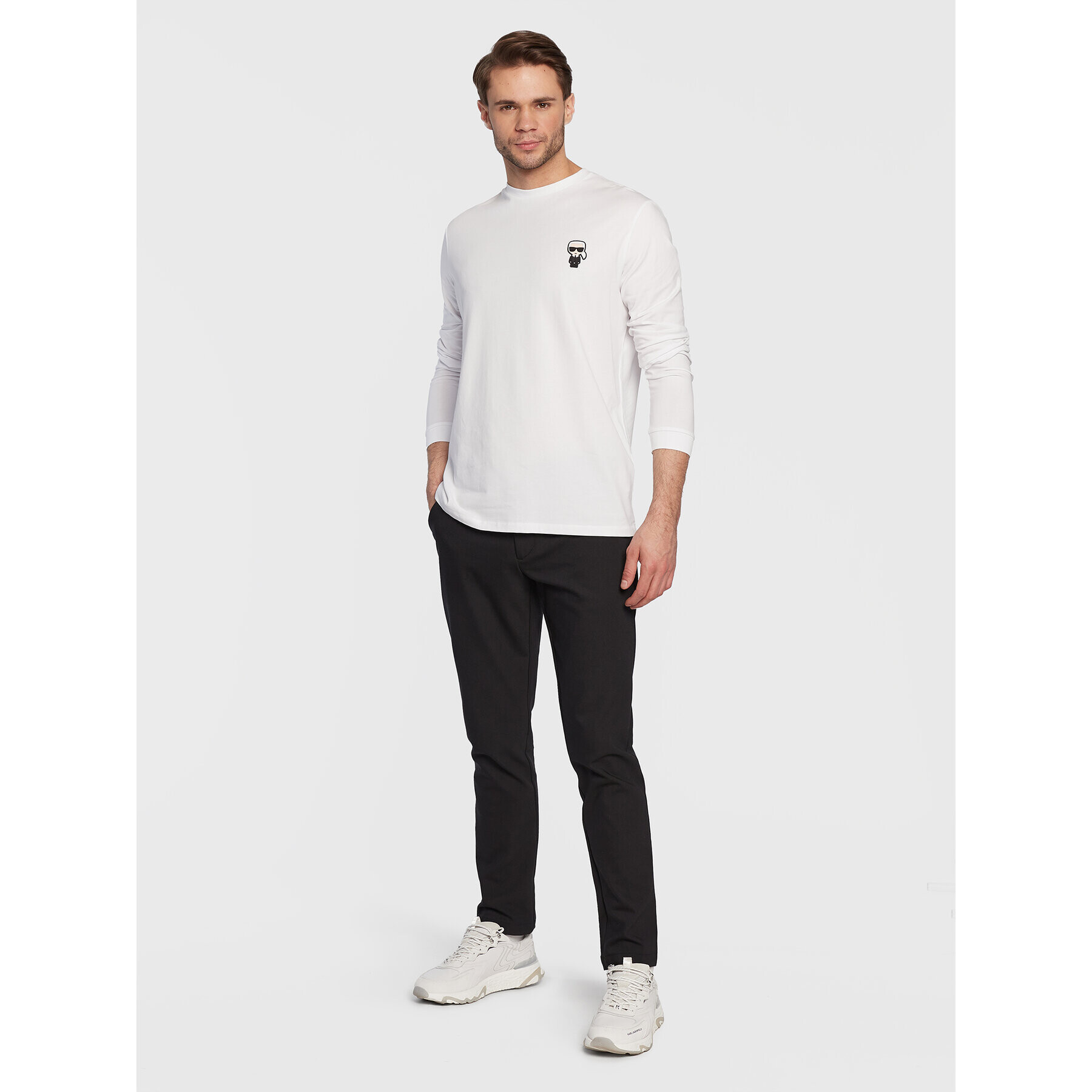 KARL LAGERFELD Longsleeve 755005 524221 Alb Regular Fit - Pled.ro