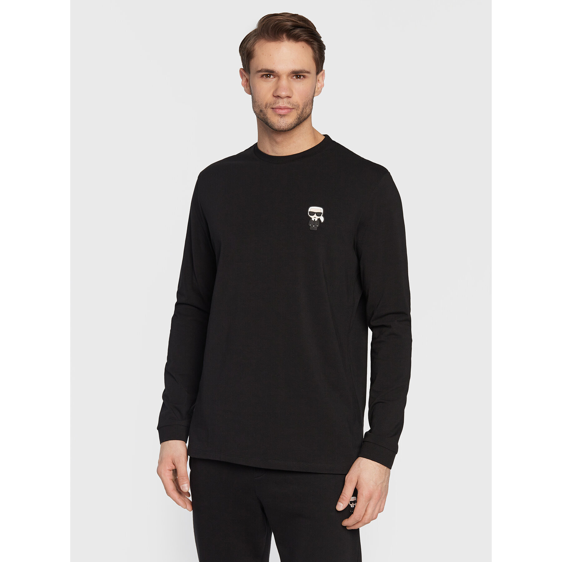 KARL LAGERFELD Longsleeve 755005 524221 Negru Regular Fit - Pled.ro