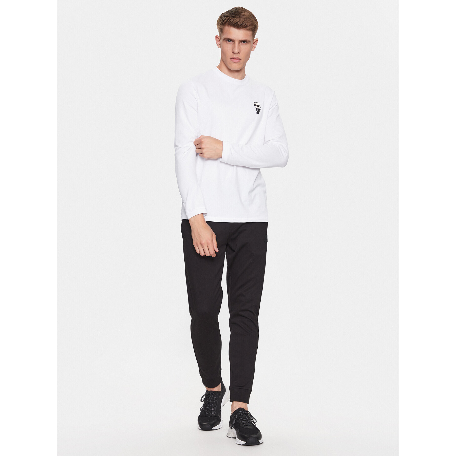 KARL LAGERFELD Longsleeve 755005 534221 Alb Regular Fit - Pled.ro