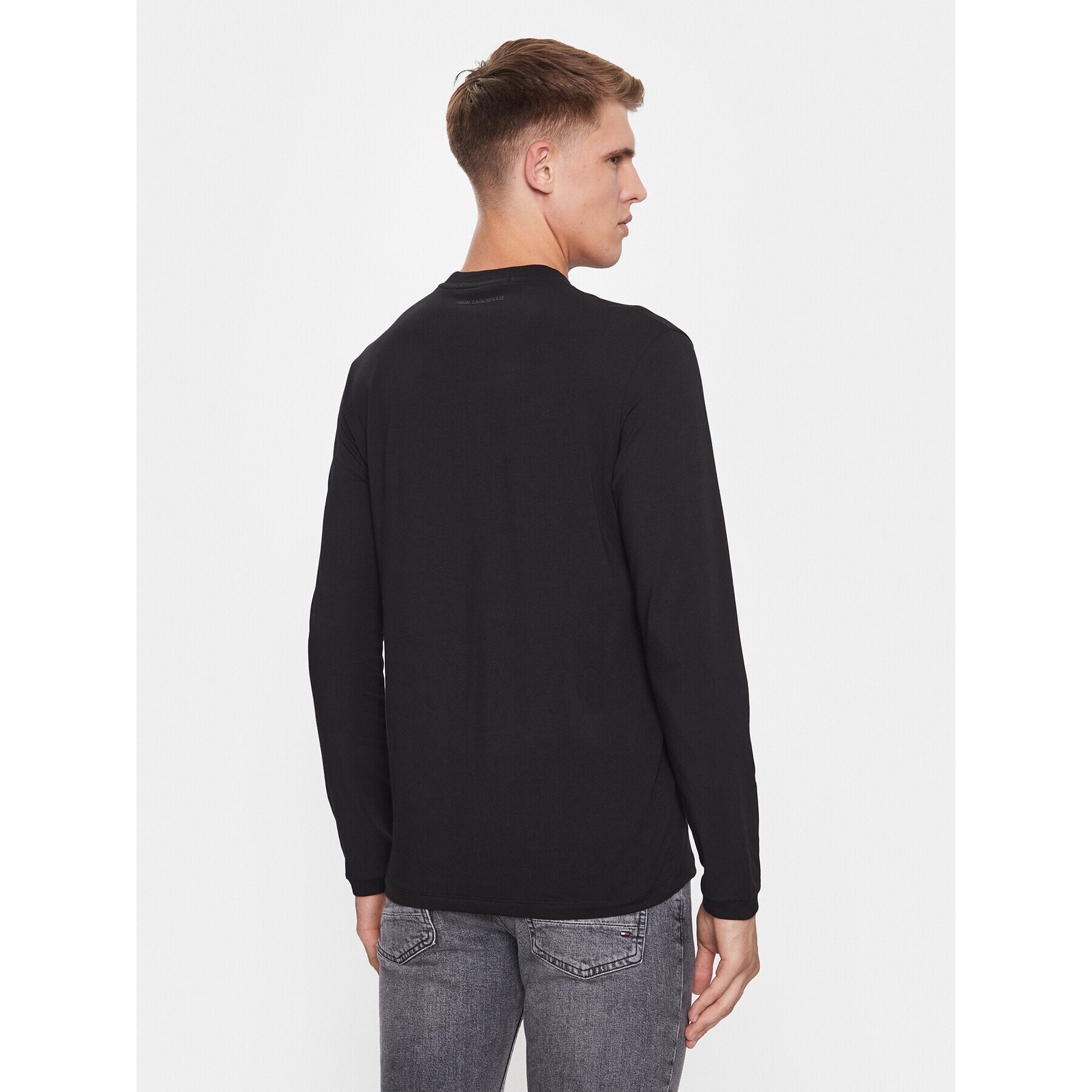 KARL LAGERFELD Longsleeve 755005 534221 Negru Regular Fit - Pled.ro