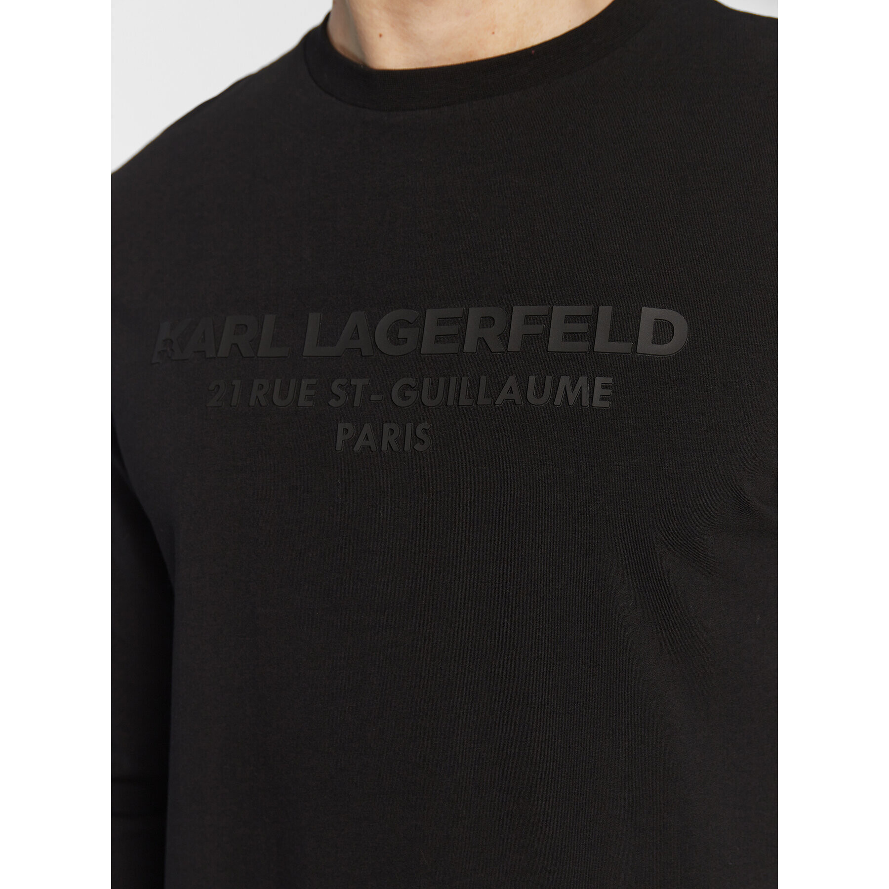 KARL LAGERFELD Longsleeve 755008 524221 Negru Slim Fit - Pled.ro