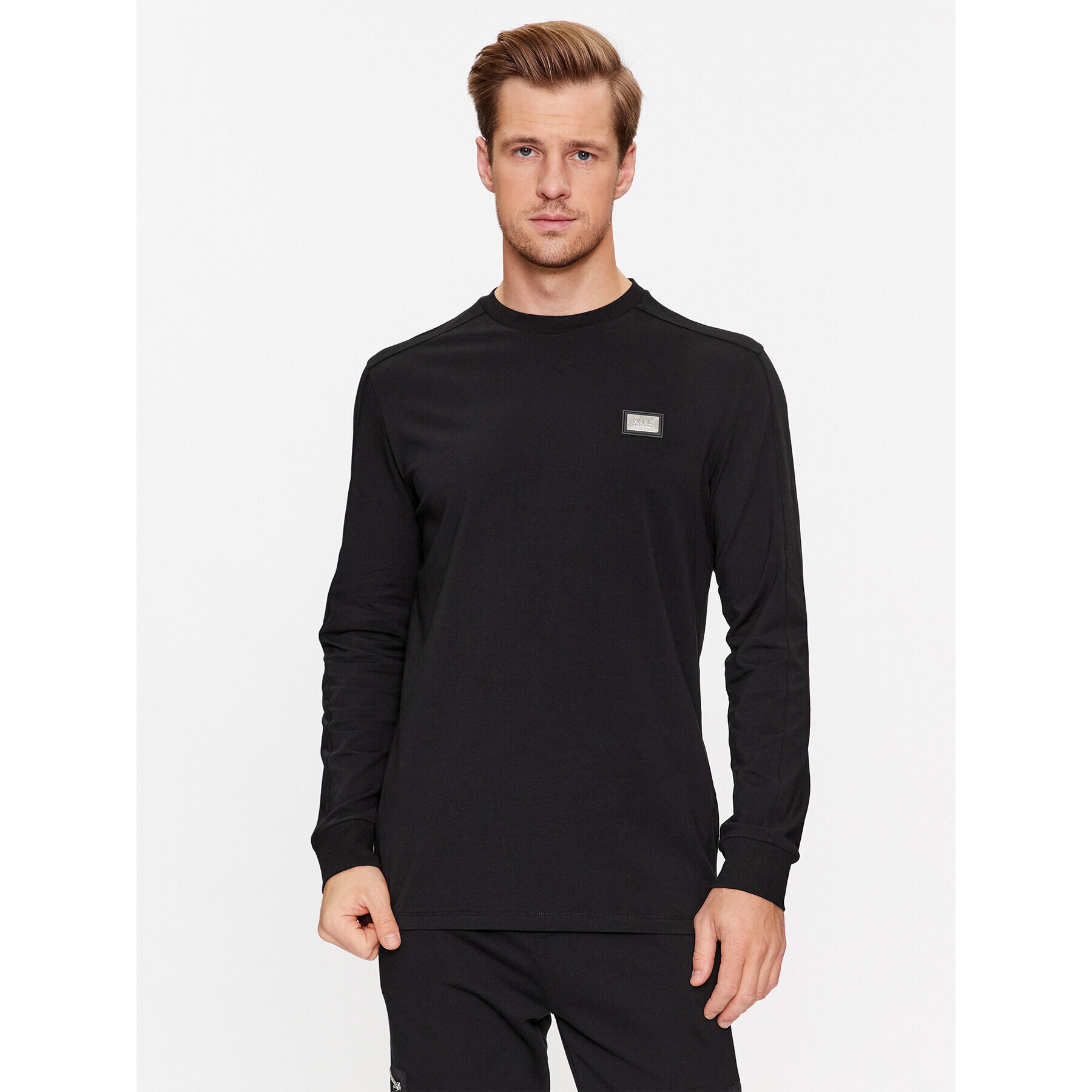 KARL LAGERFELD Longsleeve 755023 534221 Negru Regular Fit - Pled.ro