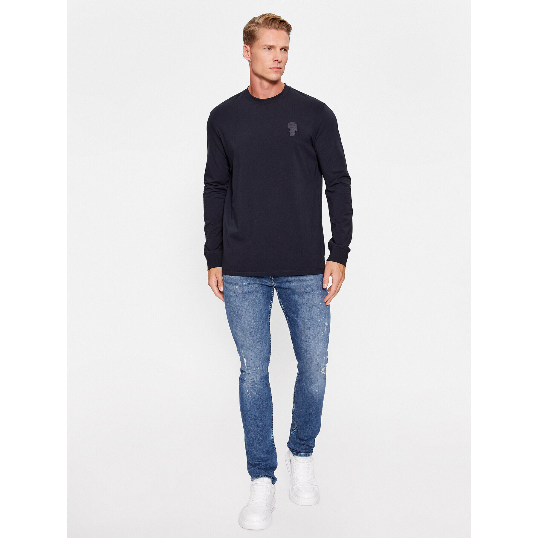 KARL LAGERFELD Longsleeve 755026 534221 Bleumarin Regular Fit - Pled.ro