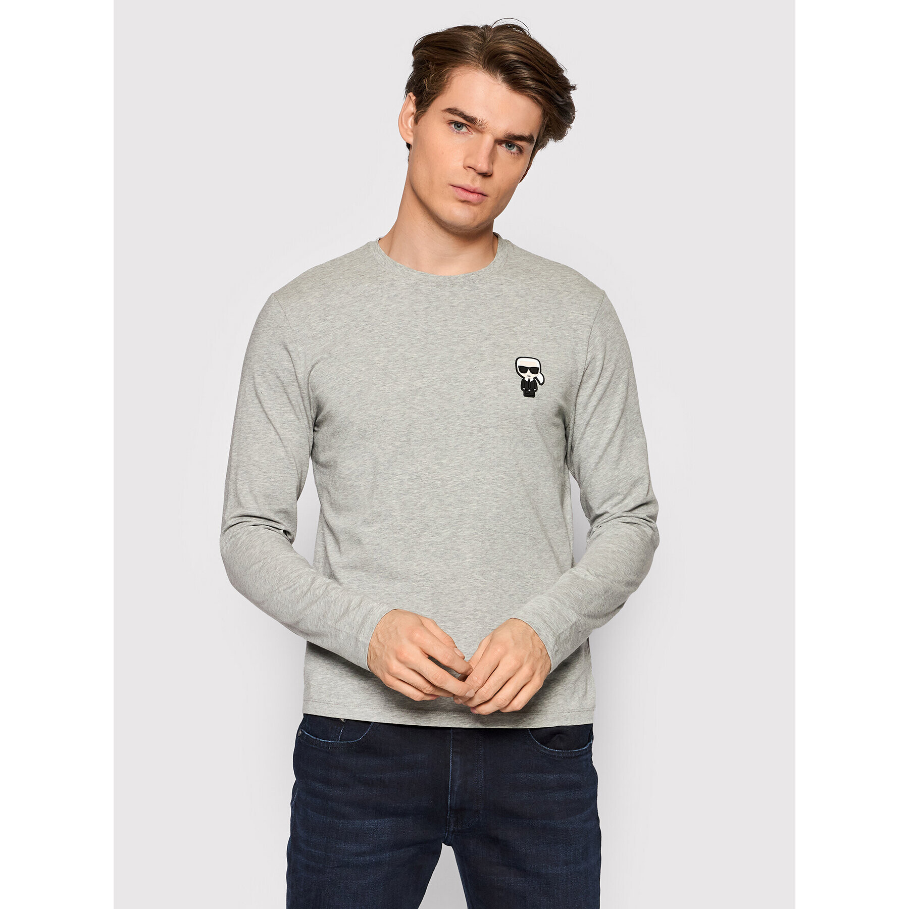 KARL LAGERFELD Longsleeve 755028 512221 Gri Regular Fit - Pled.ro