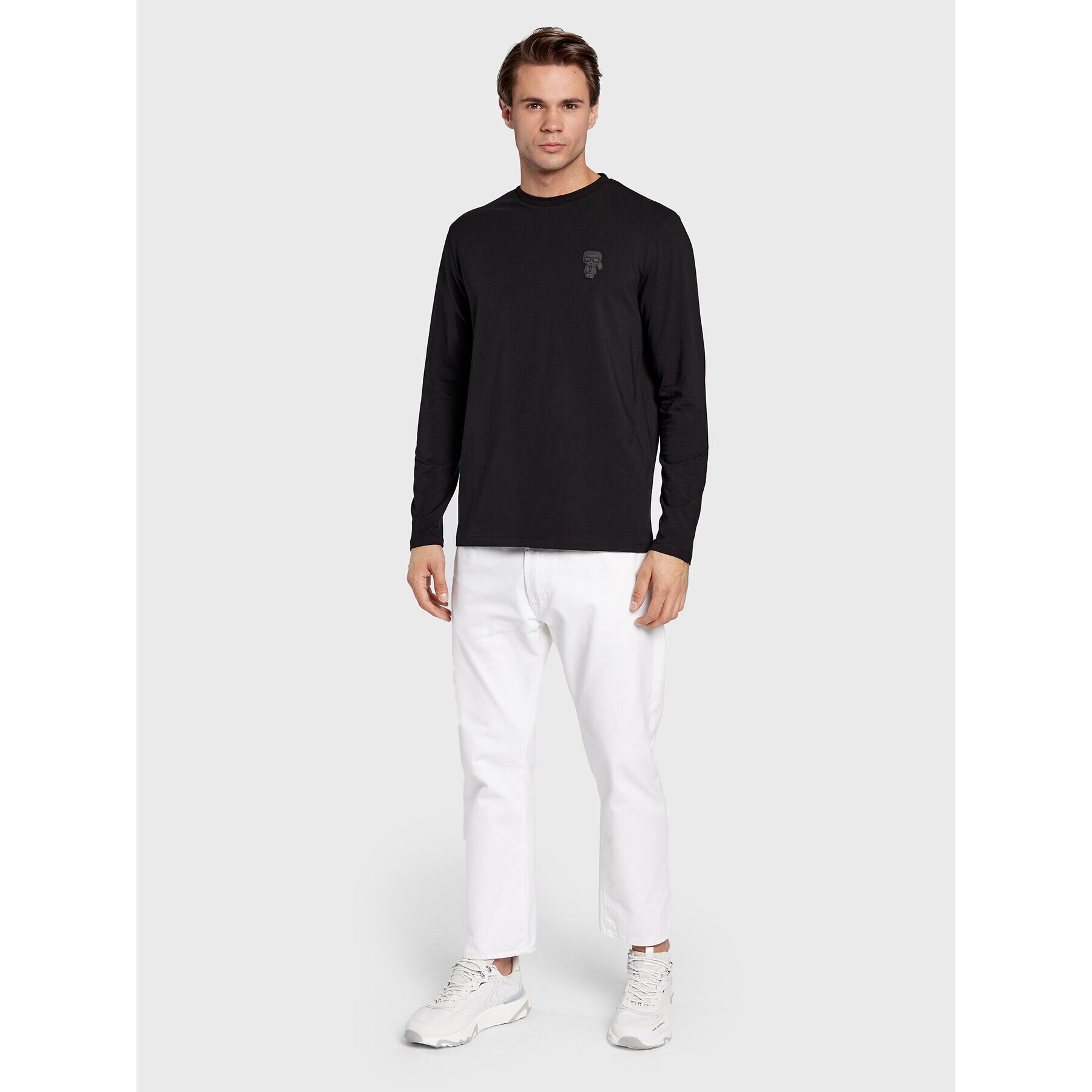 KARL LAGERFELD Longsleeve 755028 524221 Negru Regular Fit - Pled.ro