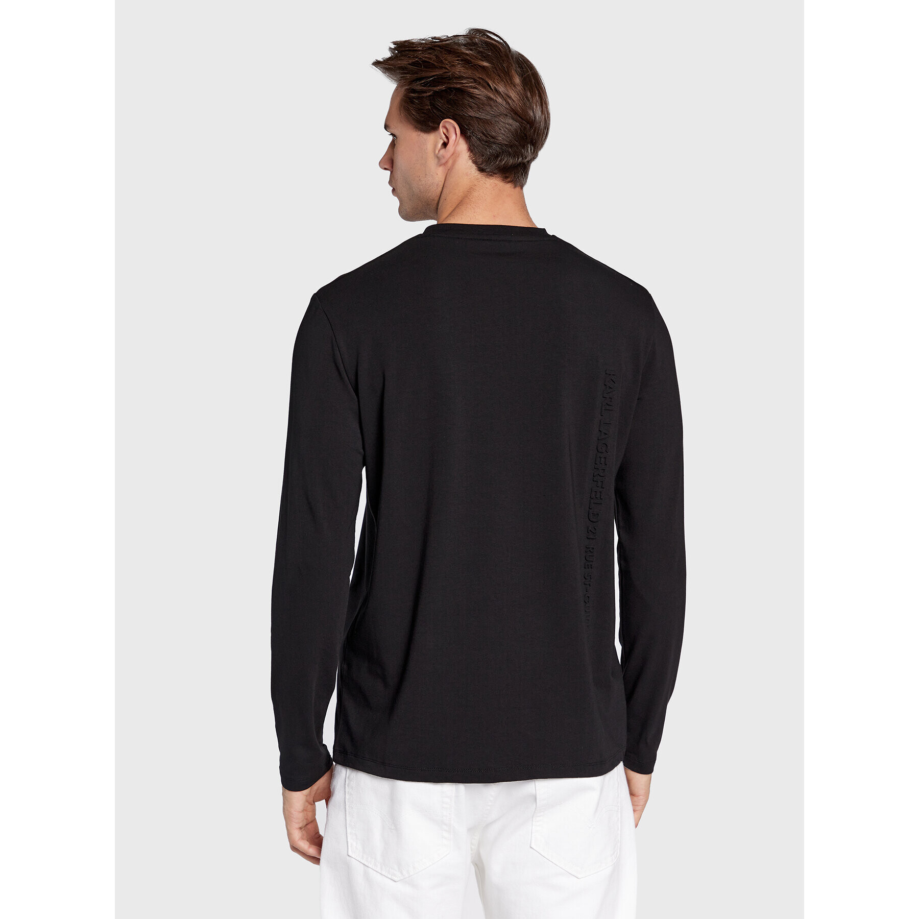 KARL LAGERFELD Longsleeve 755028 524221 Negru Regular Fit - Pled.ro