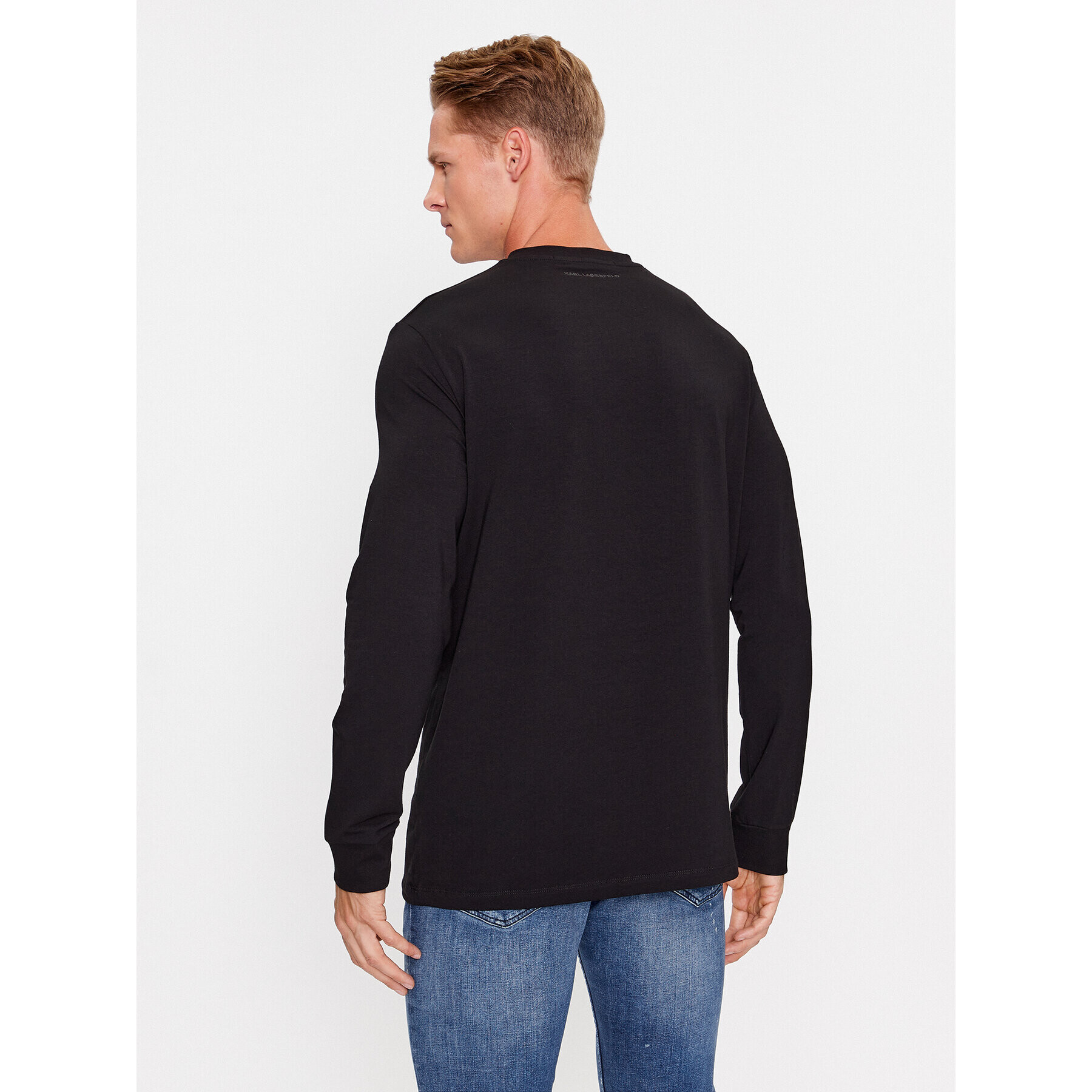 KARL LAGERFELD Longsleeve 755028 534221 Negru Regular Fit - Pled.ro