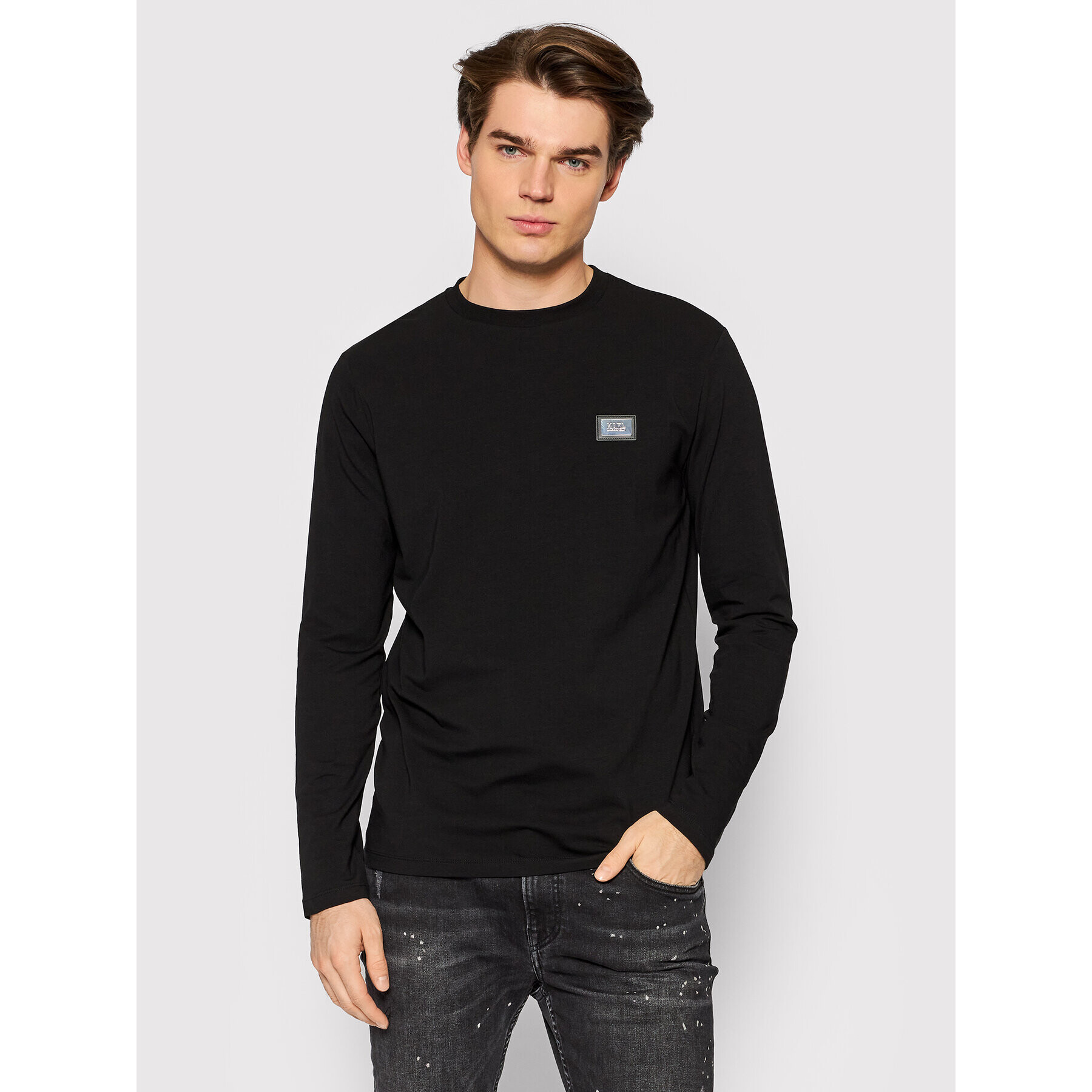 KARL LAGERFELD Longsleeve 755056 512221 Negru Regular Fit - Pled.ro