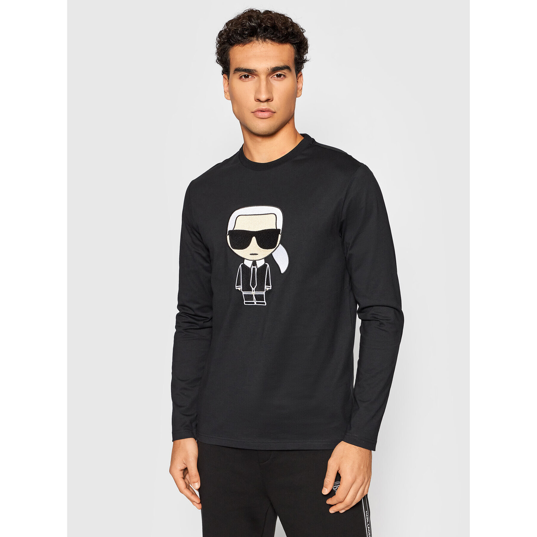 KARL LAGERFELD Longsleeve 755063 512250 Negru Regular Fit - Pled.ro