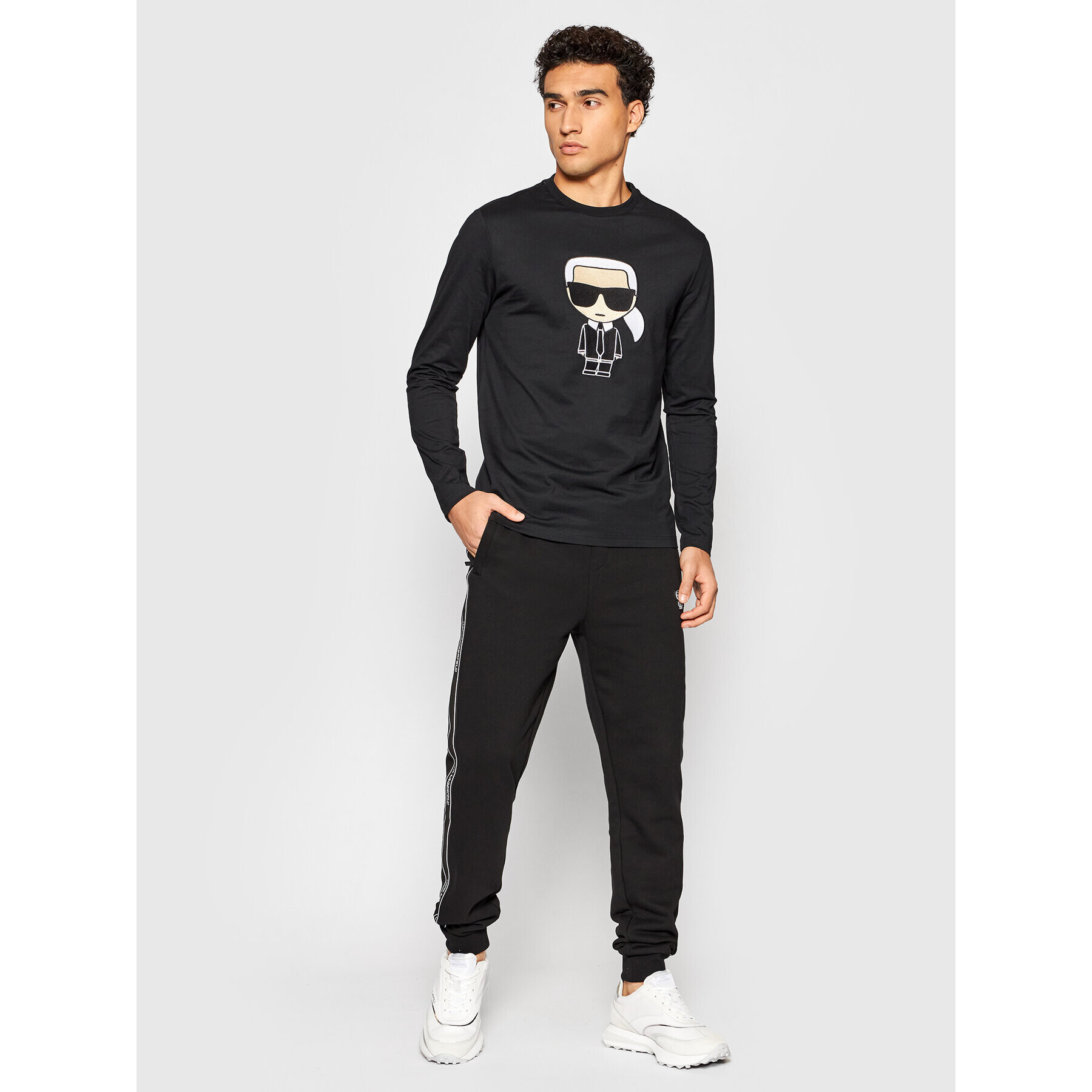 KARL LAGERFELD Longsleeve 755063 512250 Negru Regular Fit - Pled.ro