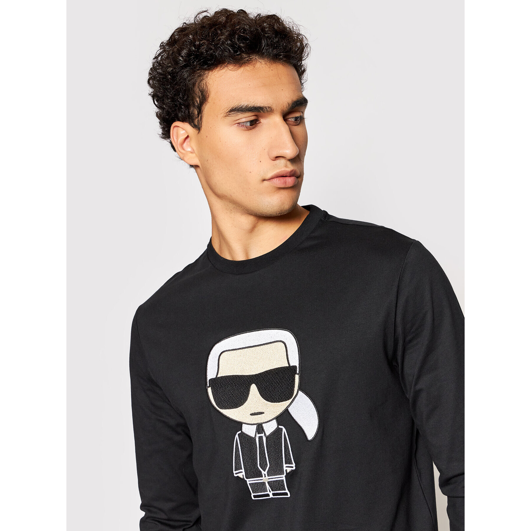 KARL LAGERFELD Longsleeve 755063 512250 Negru Regular Fit - Pled.ro