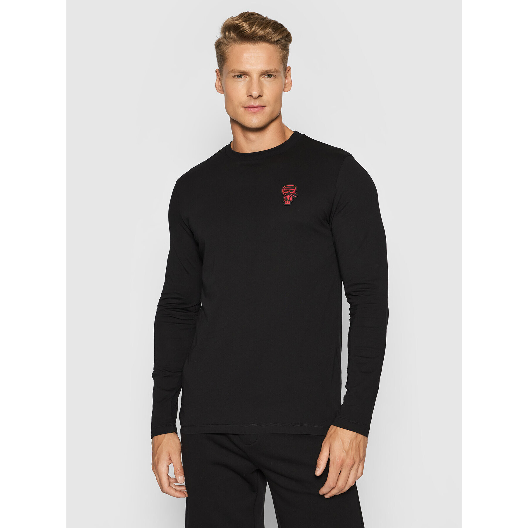 KARL LAGERFELD Longsleeve 755071 512224 Negru Regular Fit - Pled.ro