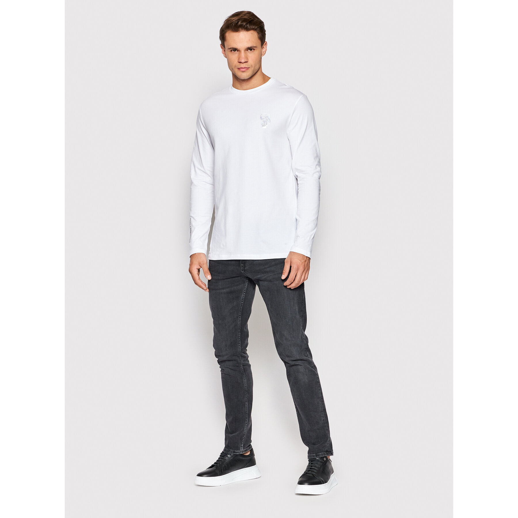 KARL LAGERFELD Longsleeve 755084 523221 Alb Regular Fit - Pled.ro