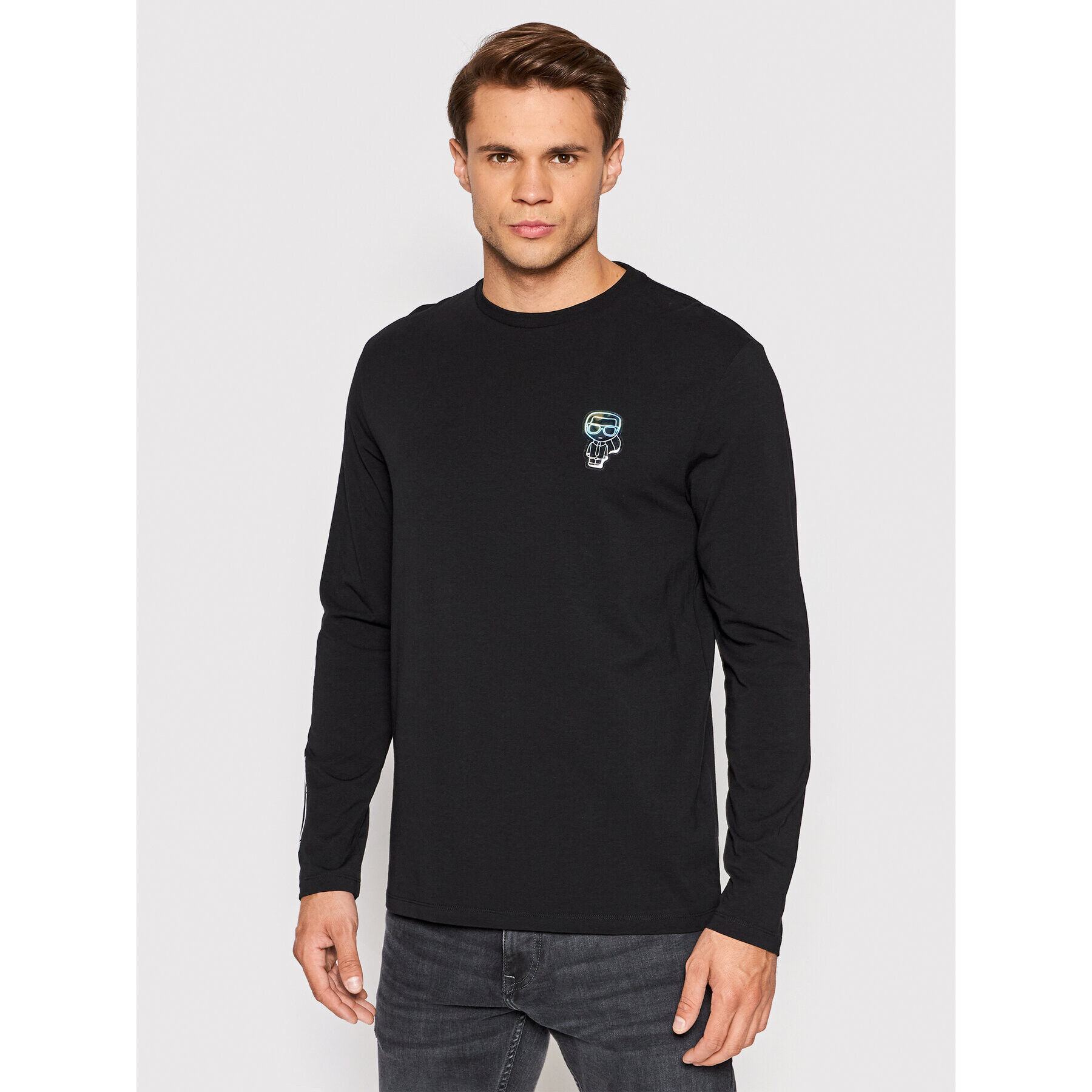 KARL LAGERFELD Longsleeve 755084 523221 Negru Regular Fit - Pled.ro