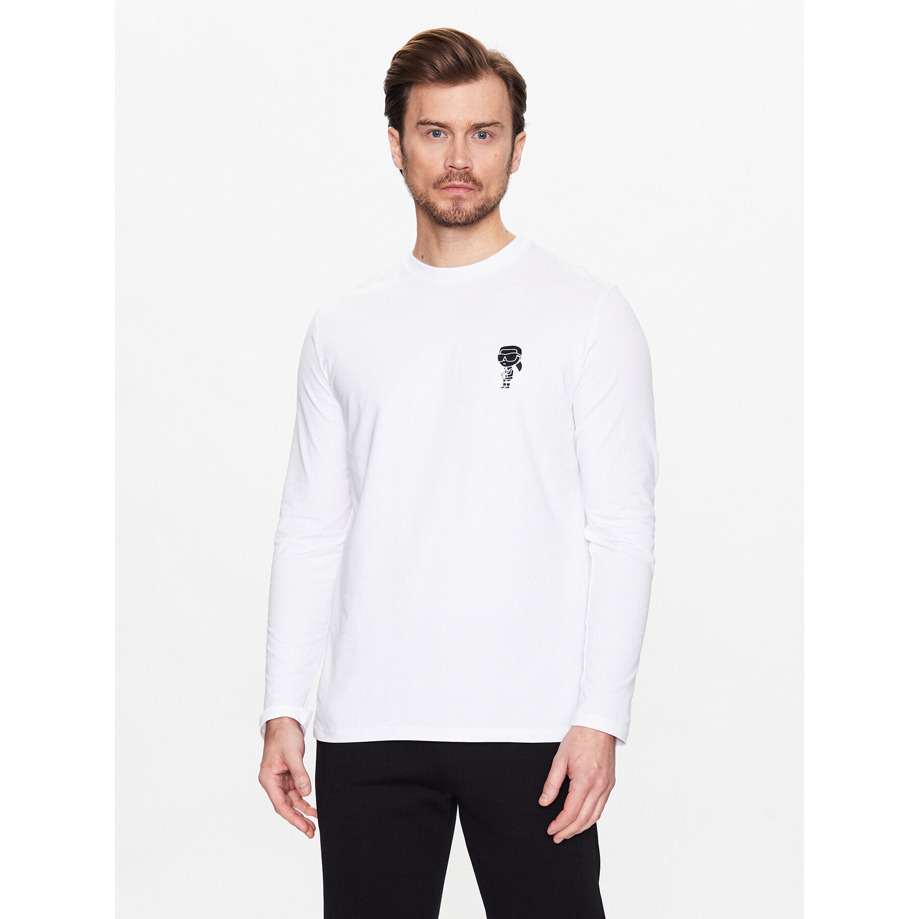 KARL LAGERFELD Longsleeve 755087 531221 Alb Regular Fit - Pled.ro