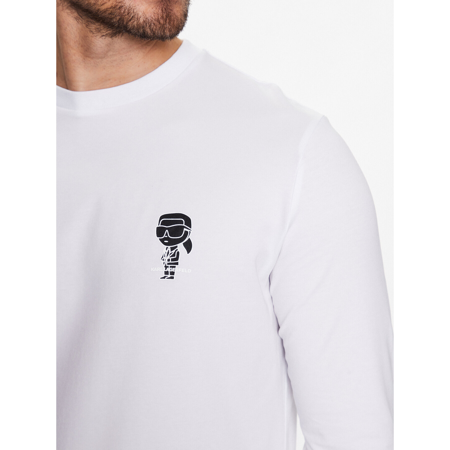 KARL LAGERFELD Longsleeve 755087 531221 Alb Regular Fit - Pled.ro