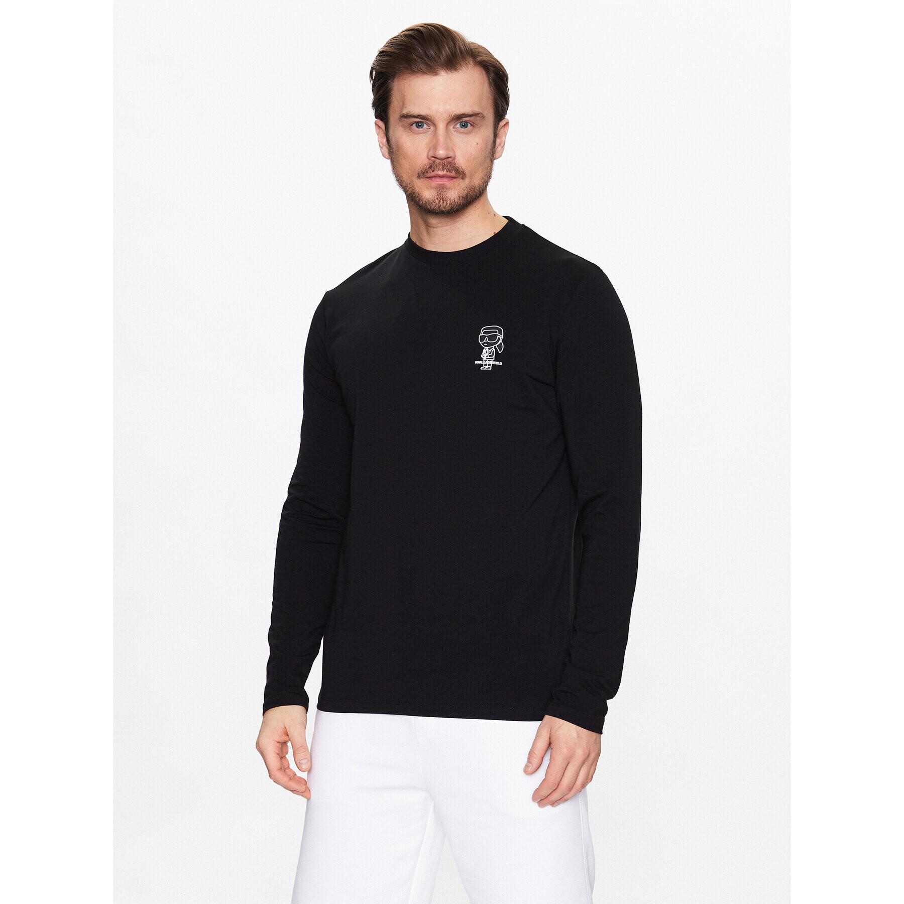 KARL LAGERFELD Longsleeve 755087 531221 Negru Regular Fit - Pled.ro